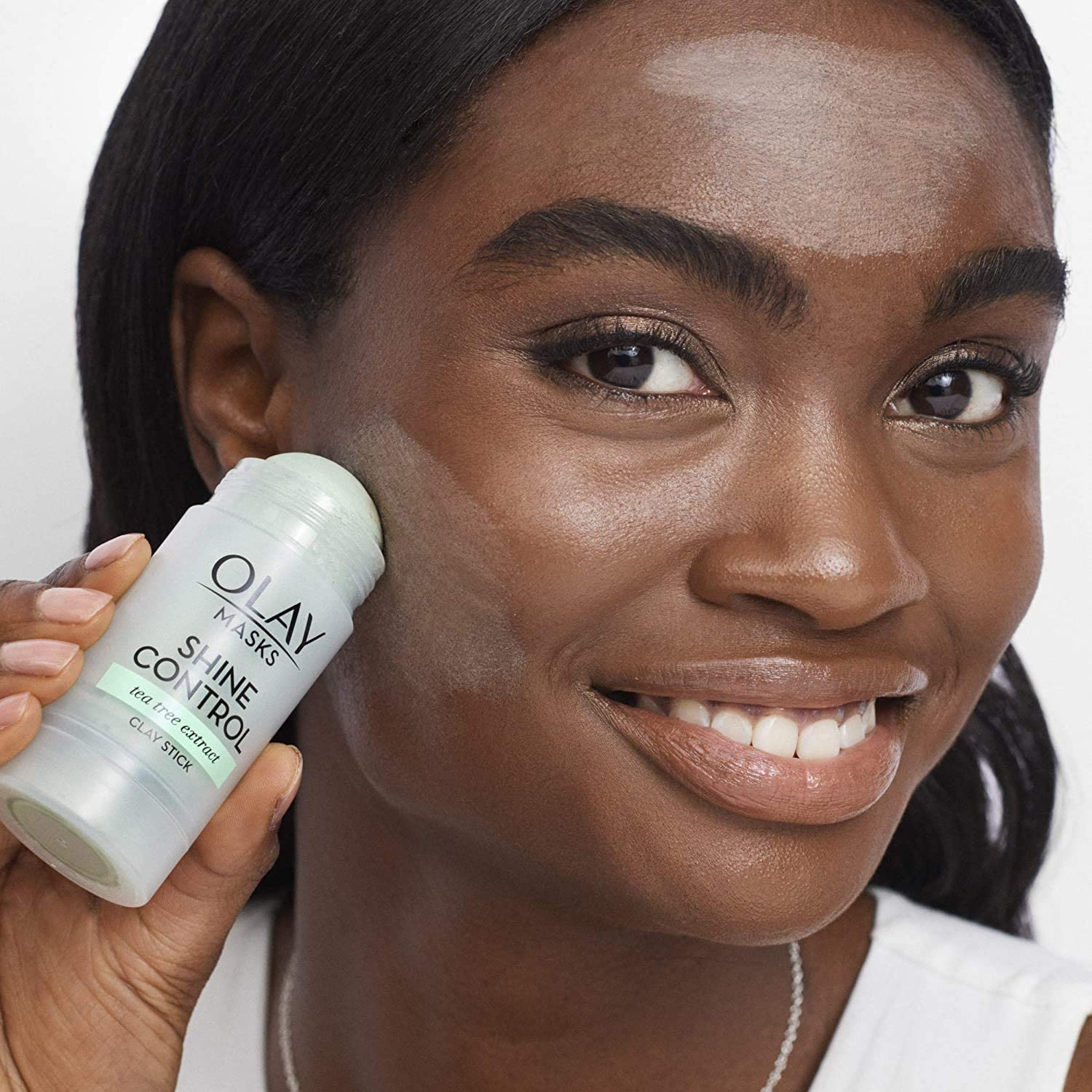 Face Masks by Olay, Shine Control with Tea Tree Extract, Facial Mask Stick, 1.7 Oz