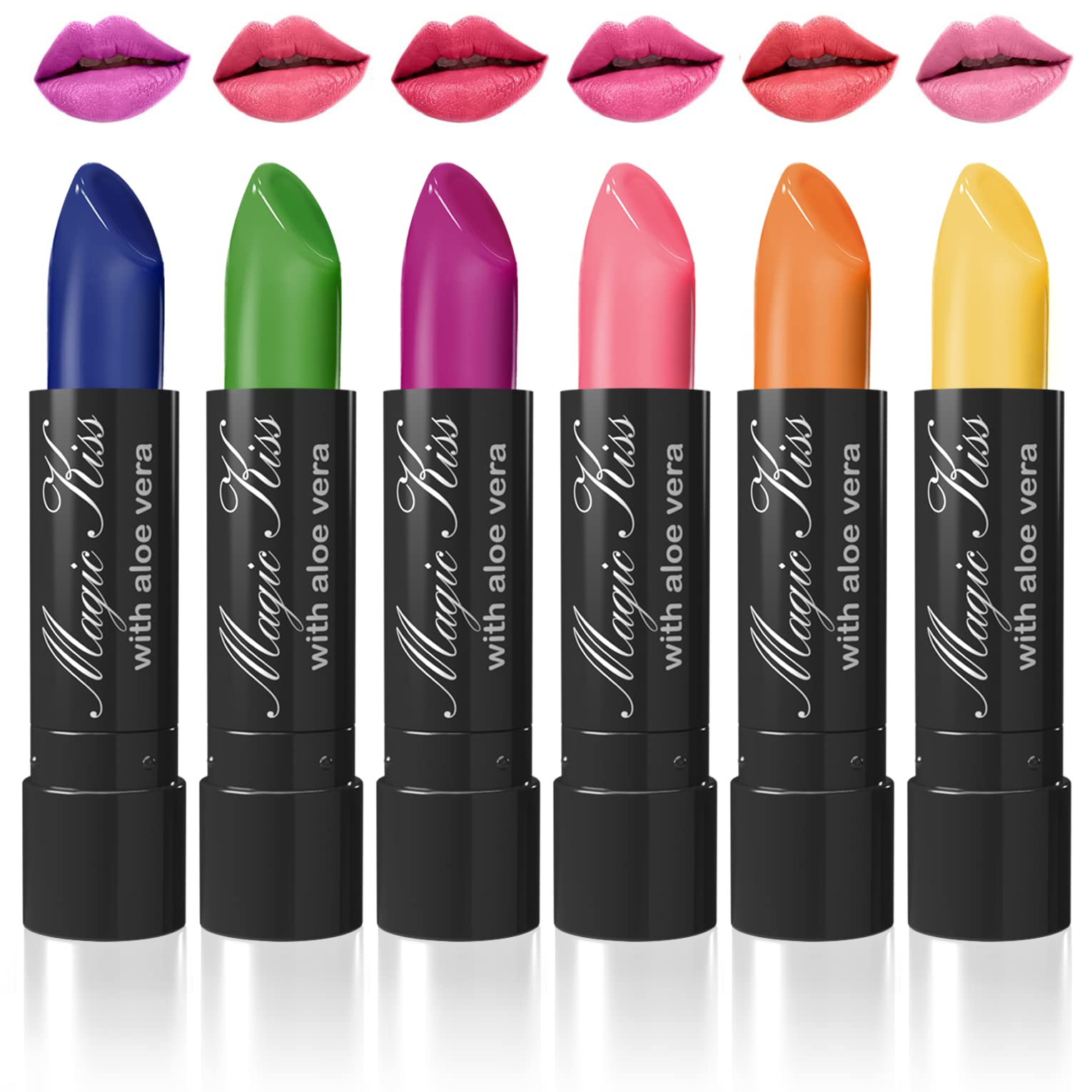 Magic Kiss Lipstick Set Aloe Vera Color Changing Mixed Color