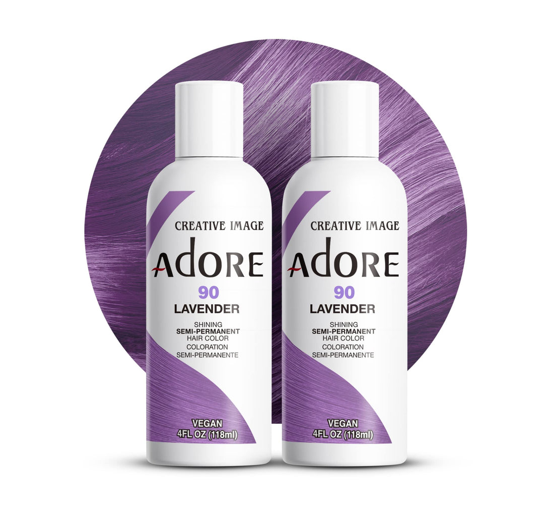Adore Semi-Permanent Haircolor #090 Lavender 4 Ounce (118ml) (2 Pack)