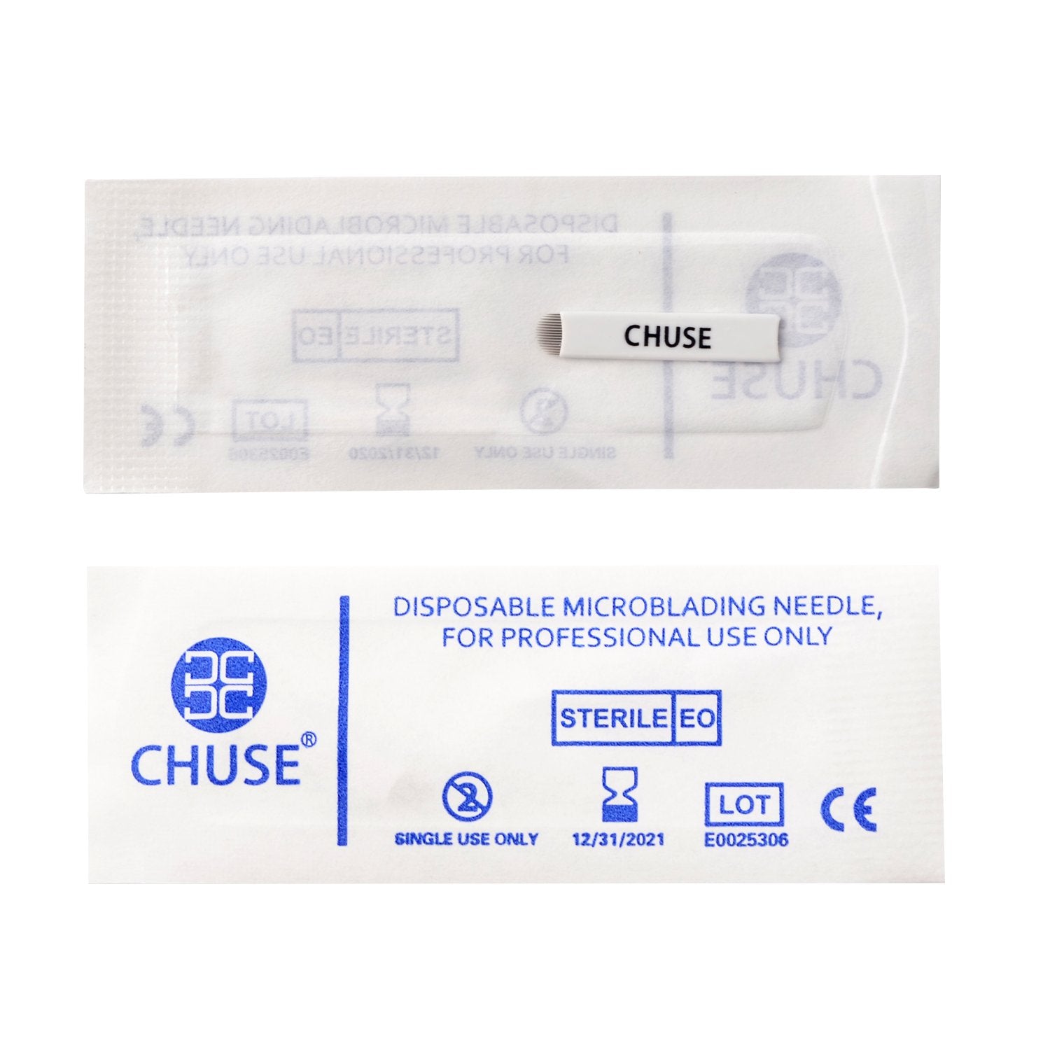 Chuse A16 50pcs Permanent Makeup Manual Eyebrow Tattoo Needle Embroidery Arc Blade 16 Curved Needles