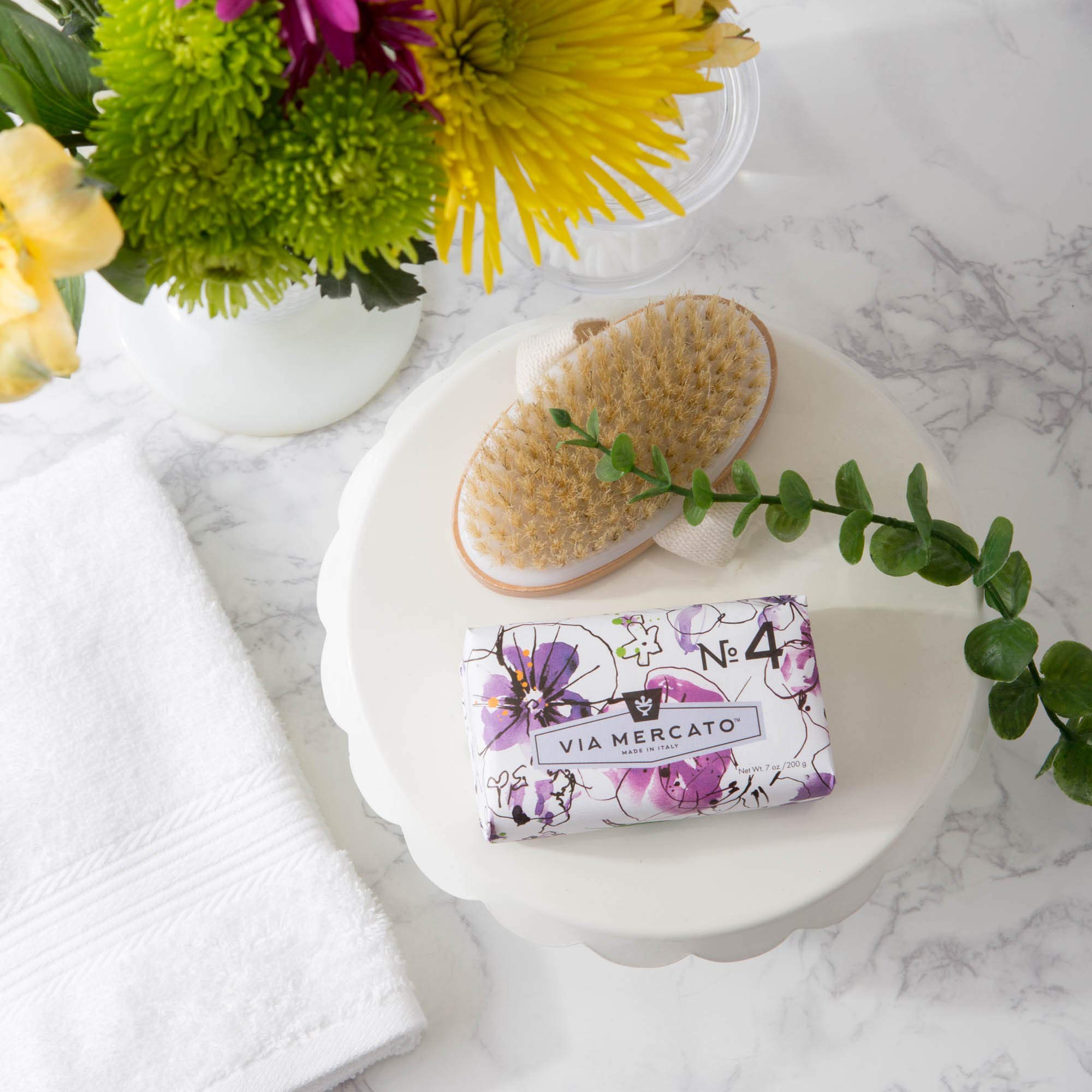 Via Mercato Italian Soap Bar (200g), No. 4 - Magnolia and Amber