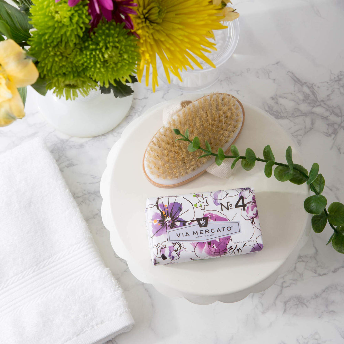 Via Mercato Italian Soap Bar (200g), No. 4 - Magnolia and Amber