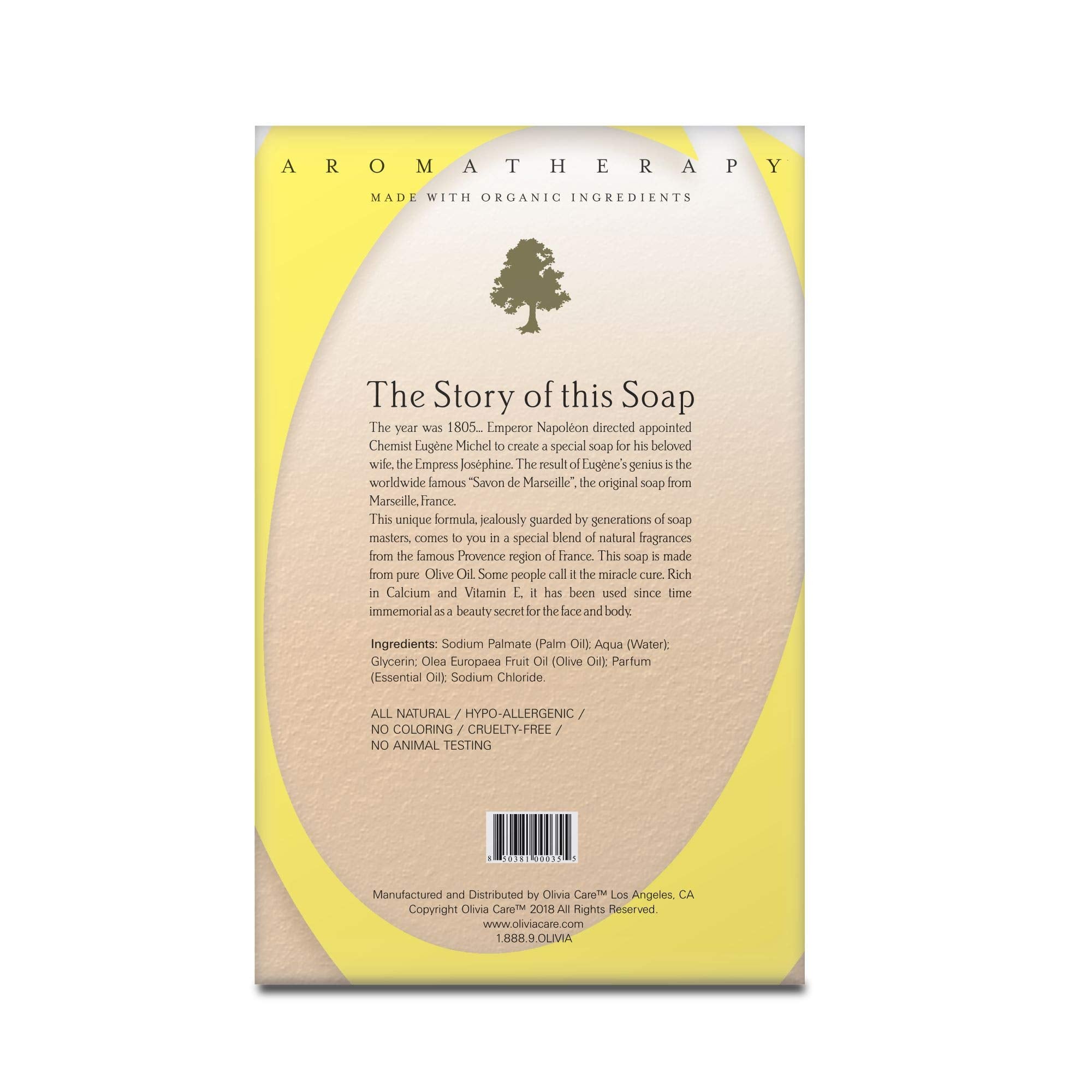 Olivia Care Hard Top Gift Box of 4 Soaps, Verbena, 20-Ounce Boxes