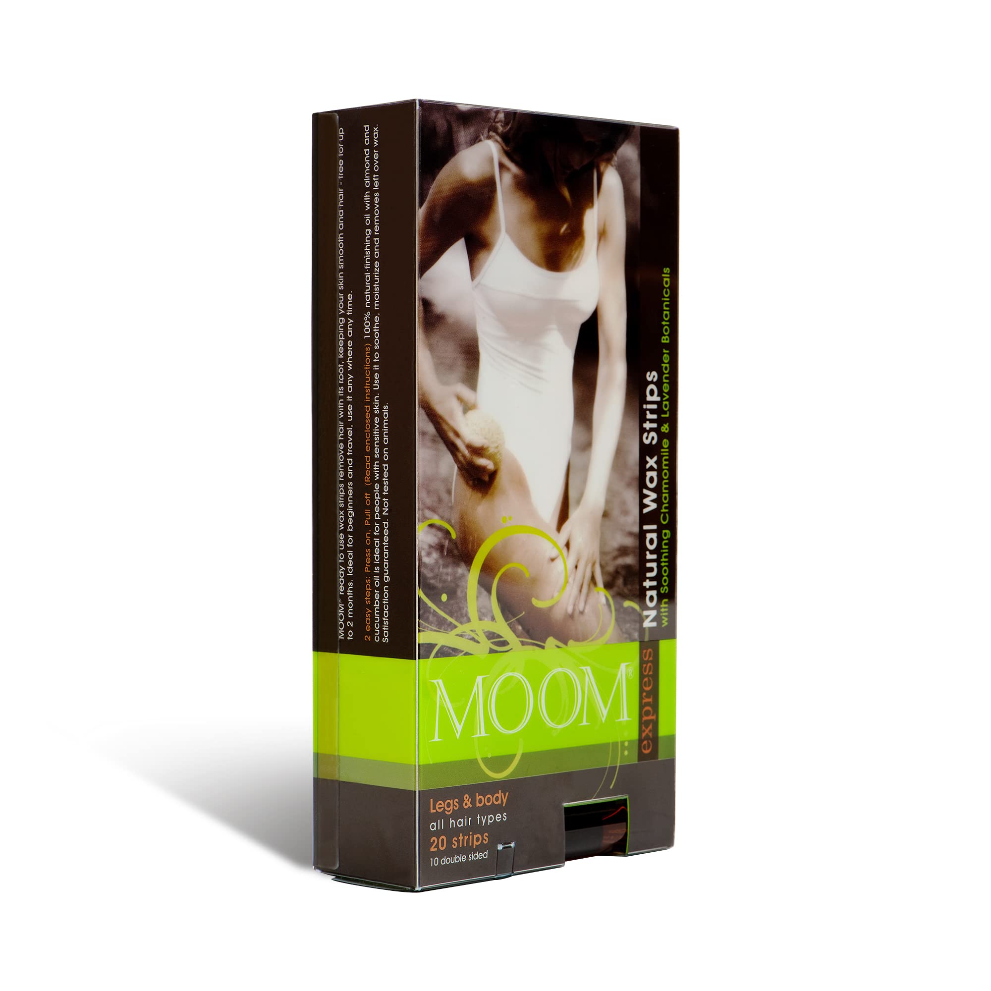 Moom Express Pre Waxed Strips for Legs & Body 20 strips (10 double sided)