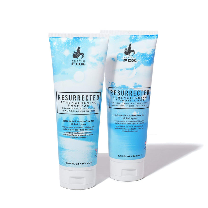 ARCTIC FOX VEGAN & CRUELTY FREE RESURRECTED STRENGTHENING COLOR SAFE & SULFATE FREE SHAMPOO AND CONDITIONER FOR ALL HAIR TYPES (SHAMPOO & CONDITIONER)