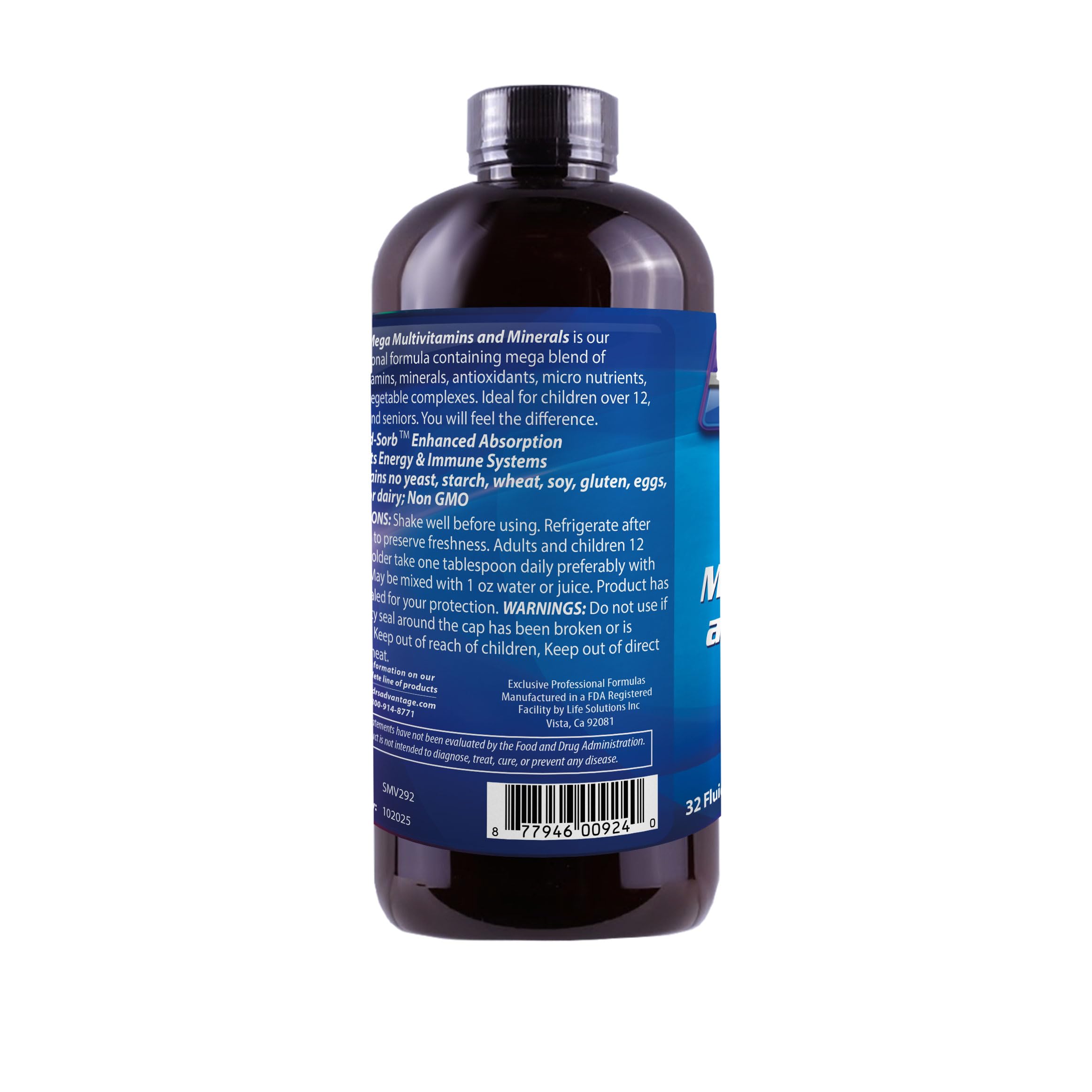 Drs Advantage - Liquid Mega MultiVitamins and Minerals 32oz [Health and Beauty]
