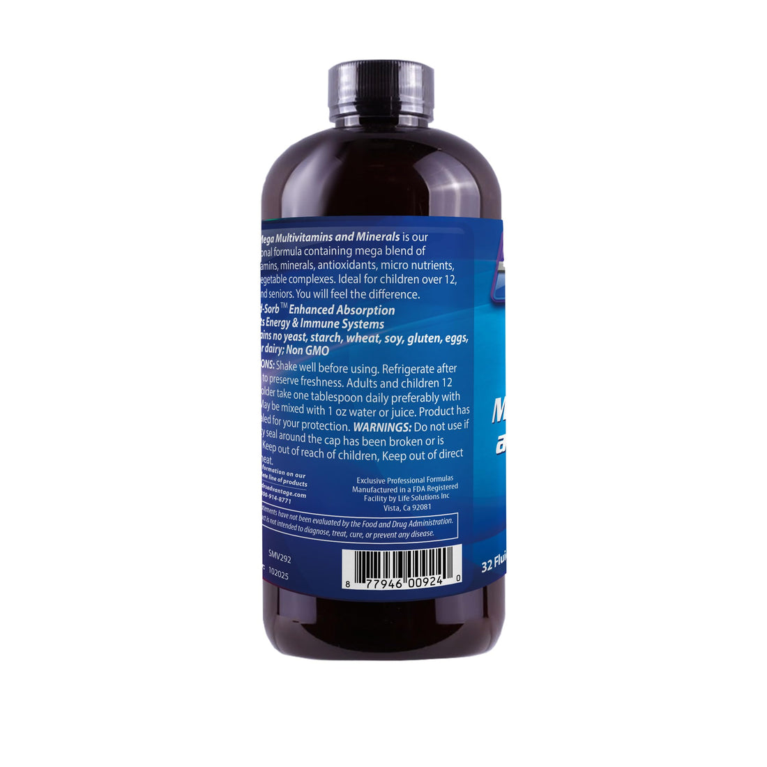 Drs Advantage - Liquid Mega MultiVitamins and Minerals 32oz [Health and Beauty]
