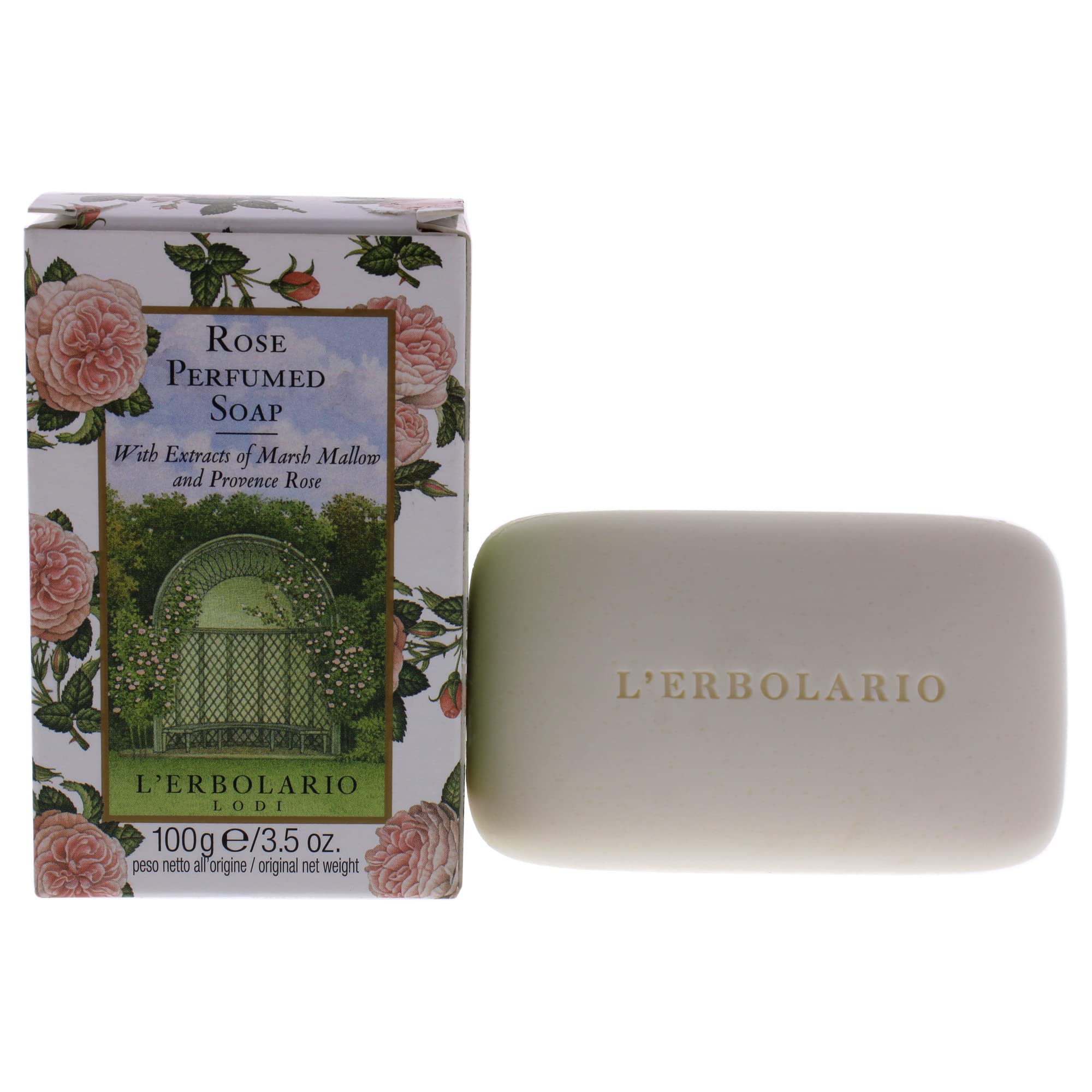 LErbolario Rose Perfumed Bar Soap For Unisex 3.5 oz Soap