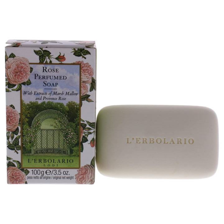 LErbolario Rose Perfumed Bar Soap For Unisex 3.5 oz Soap