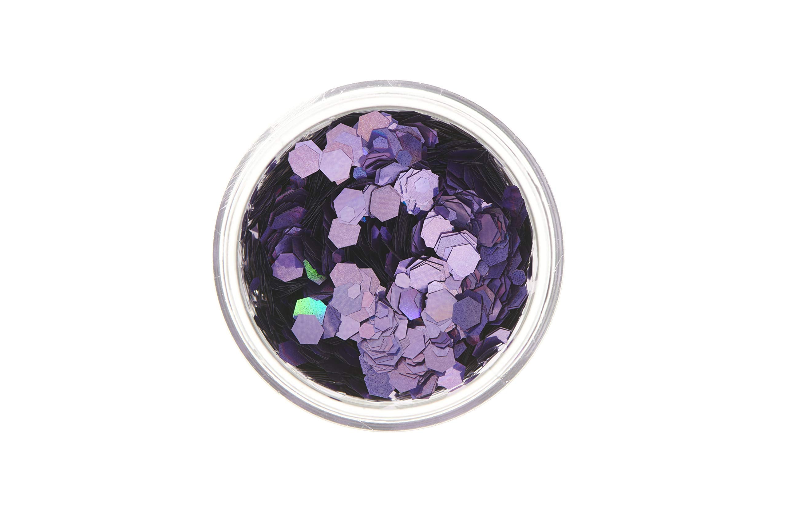 Holographic Chunky Glitter by Moon Glitter – 100% Cosmetic Glitter for Face, Body, Nails, Hair and Lips - 0.10oz - Purple