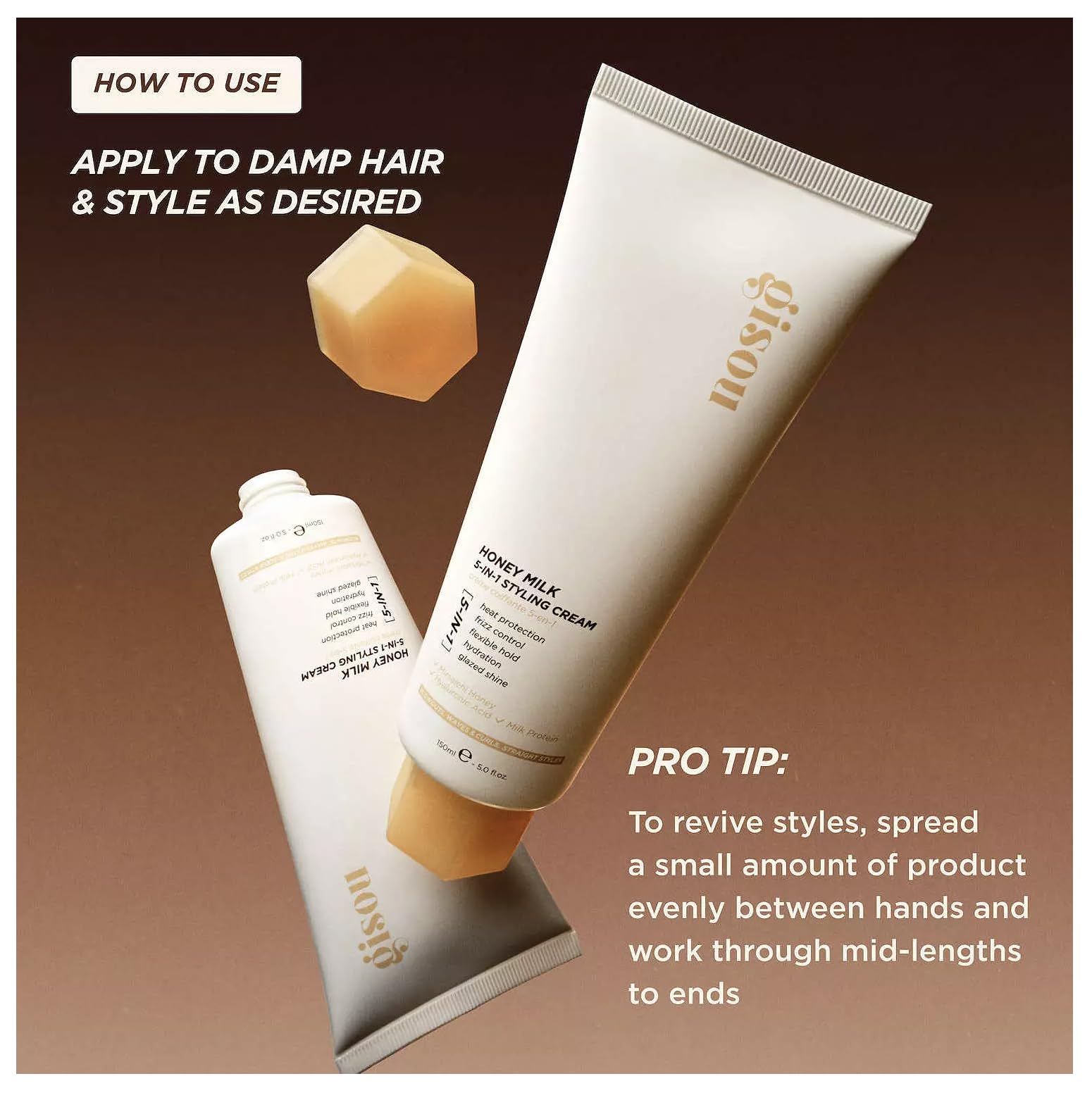 Gisou Honey Milk 5-in-1 Styling Cream 5.0 fl. oz.