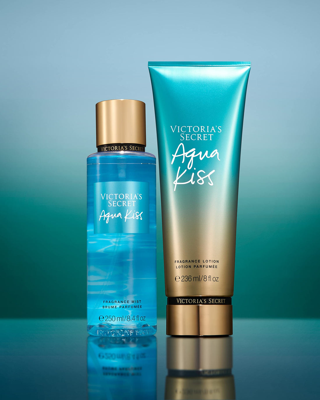 Victoria's Secret Aqua Kiss Body Lotion Women, 250 ml (Pack of 2)