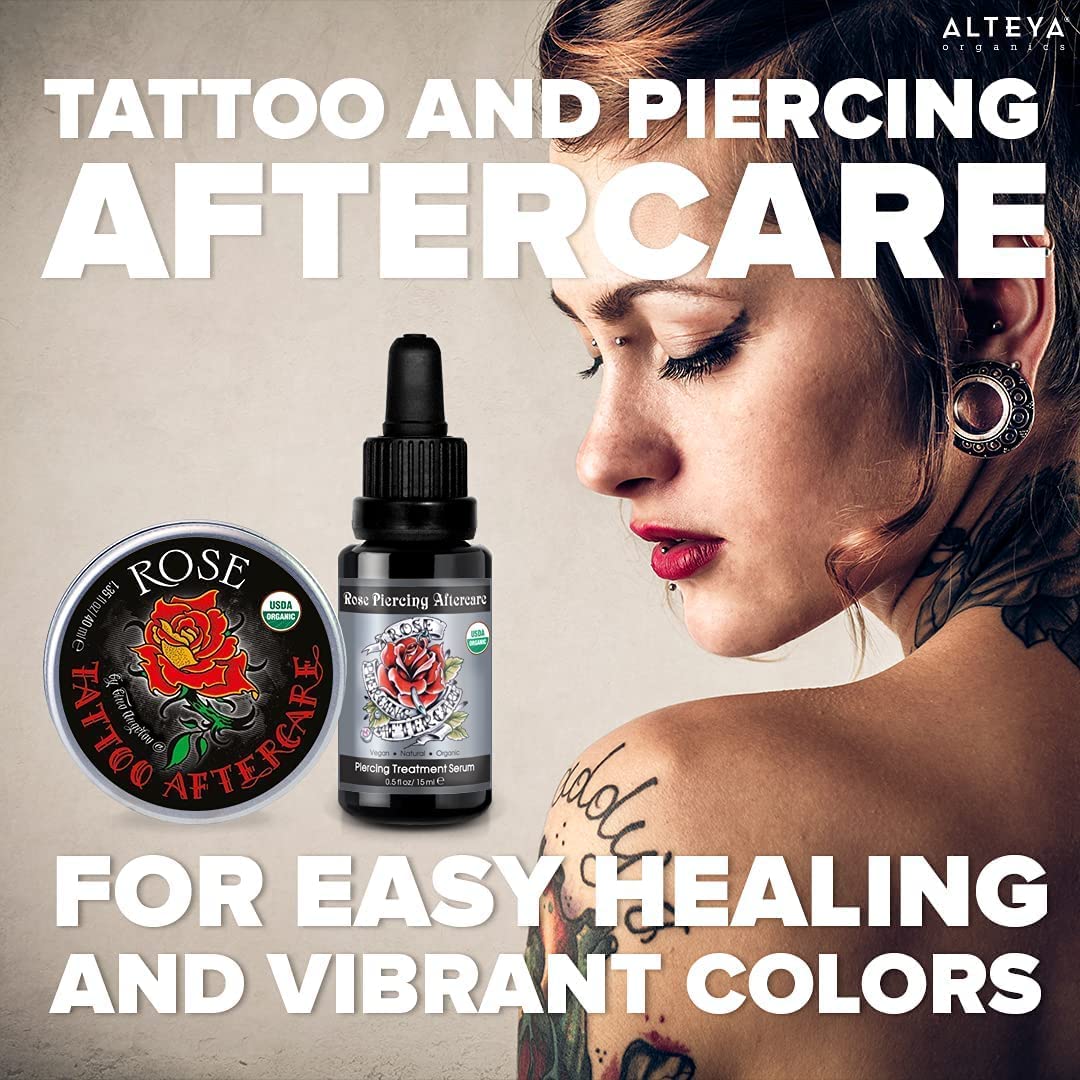 Piercing Aftercare - USDA certified organic - w/Rose Oil