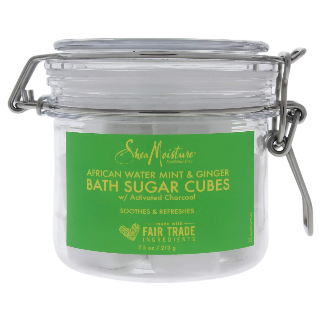 Shea Moisture African Water Mint and Ginger Bath Sugar Cubes for Unisex - 7.5 oz Bath Soak