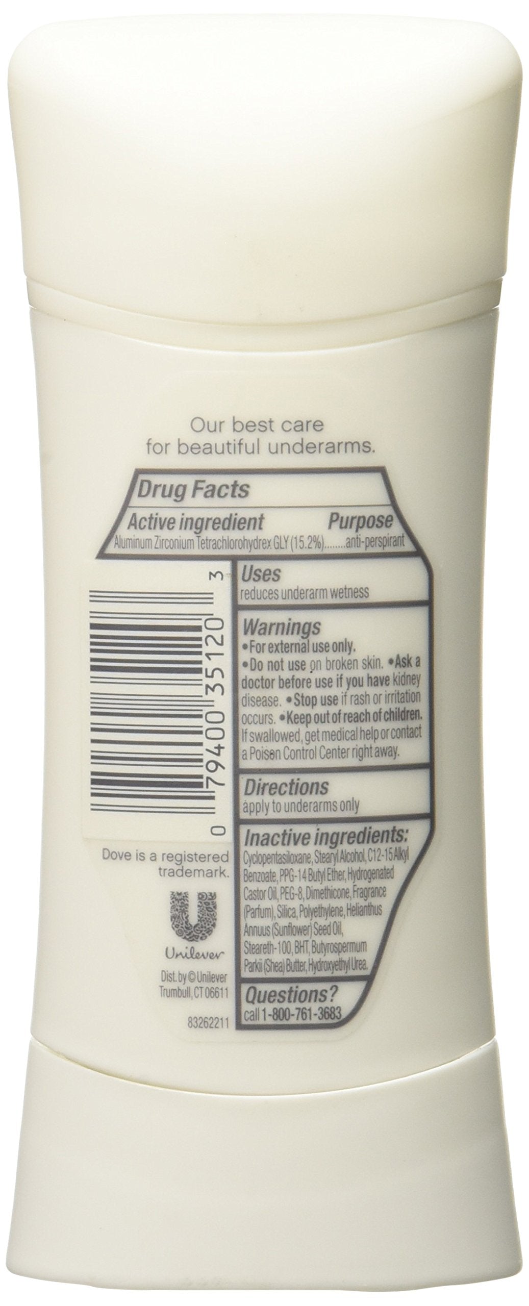 Dove Advanced Care Antiperspirant, Shea Butter 2.6 Ounce