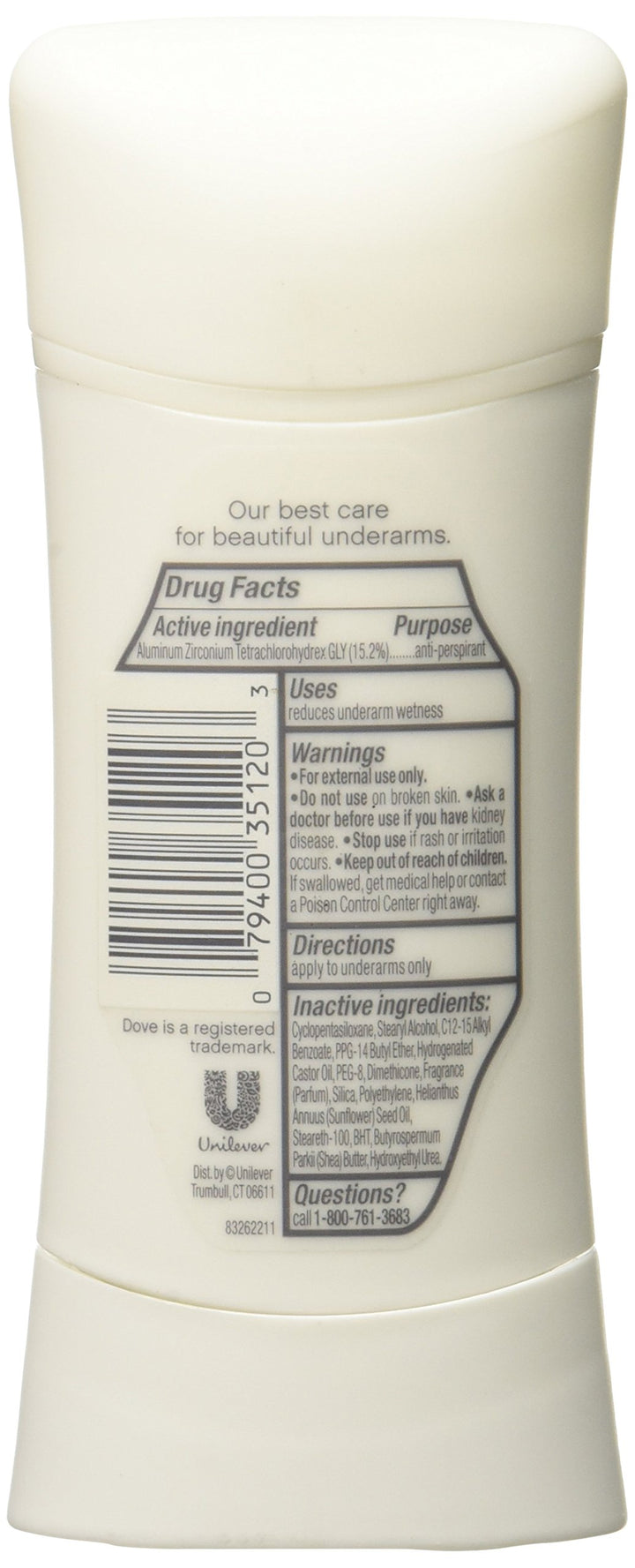 Dove Advanced Care Antiperspirant, Shea Butter 2.6 Ounce