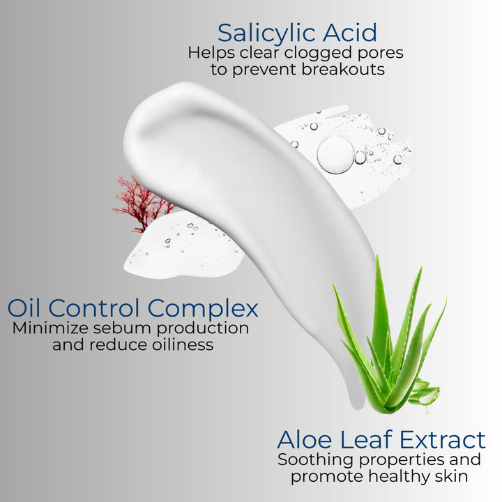 ATWATER Mens Face Moisturizer with Oil Control Complex, Unscented Lightweight Formula - Mens Face Lotion for Oily Skin that Hydrates and Controls Shine - 3.4 oz