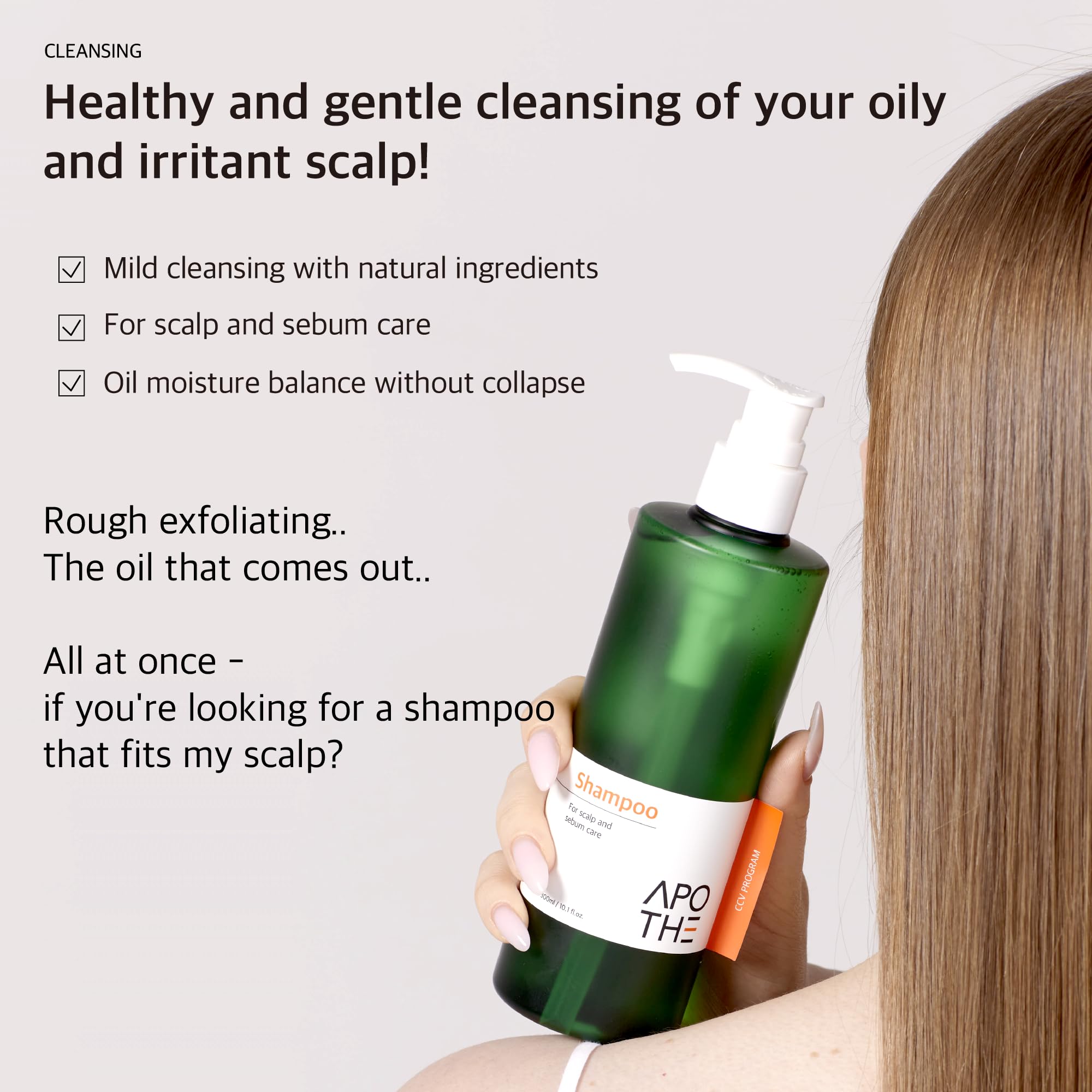 APOTHE Sebum Control Shampoo 300ml (10.1fl.oz.)