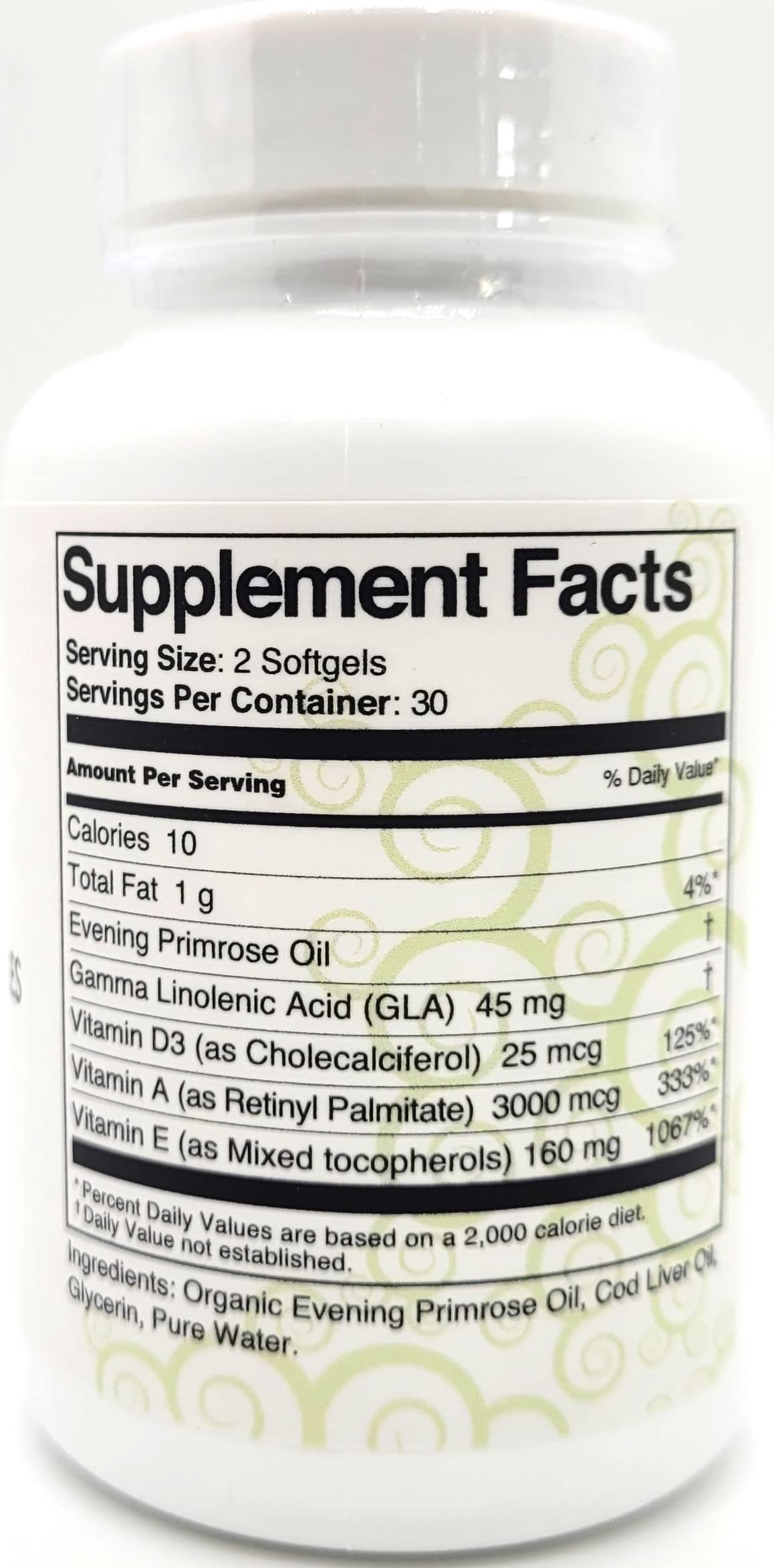 Clear Skin Acne Vitamin Gel Capsules with Evening Primrose Oil, Vitamin A, D (D3) and E 60 Caps All Natural Complex Skin Nutrition multivitamin Supplement by Innate Skin