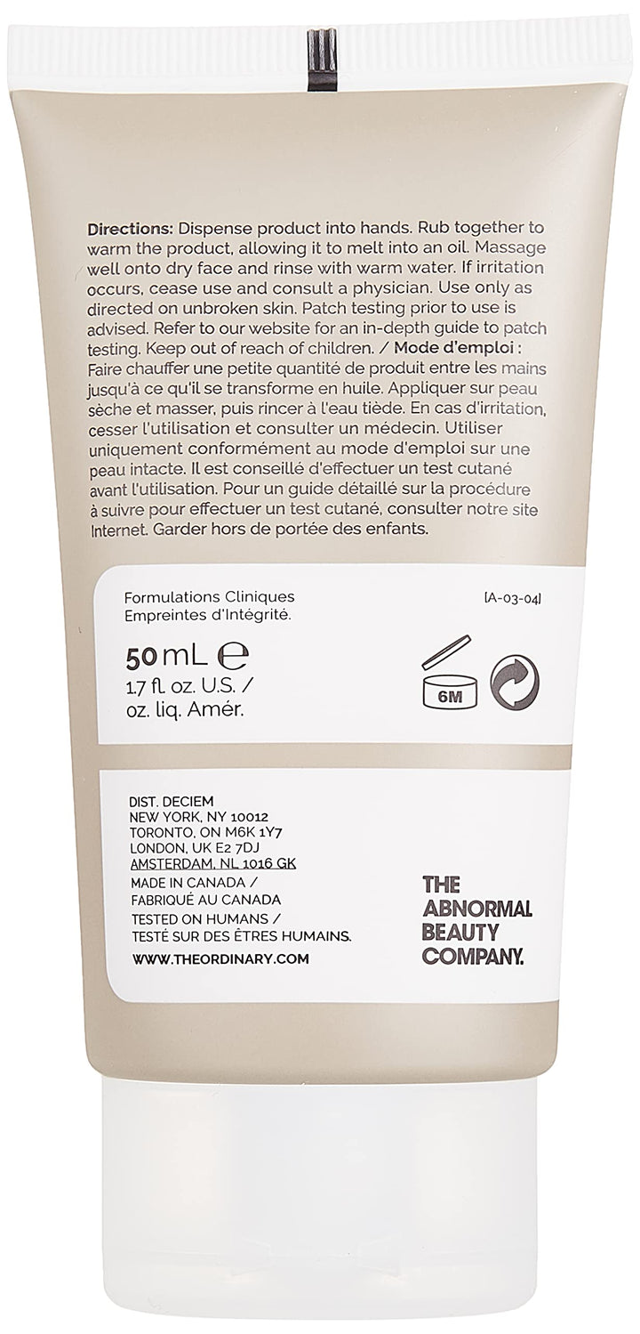 THE ORDINARY Squalane Cleanser, Hydrating Makeup Remover, Supports Moisture Barrier, 1.7 Ounce