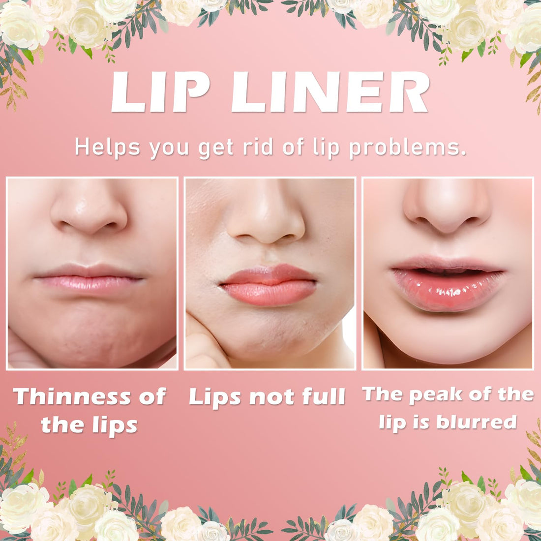 EternalClassic Black Lip Liner, Long Lasting Lip Liner Pencil, Rich Lip Makeup Colors Highly Pigmented Lip Liners, Smooth Application Lipliner Lip Pencil
