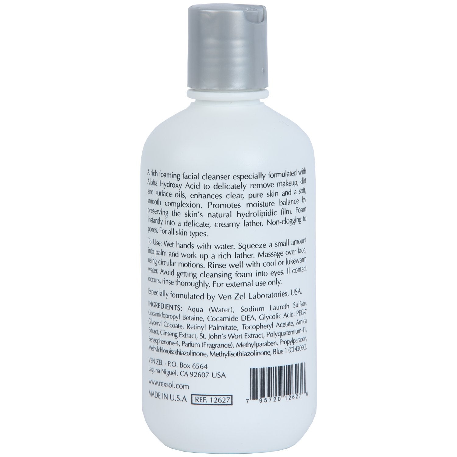 REXSOL AHA Wash Facial Cleanser Foaming Gel