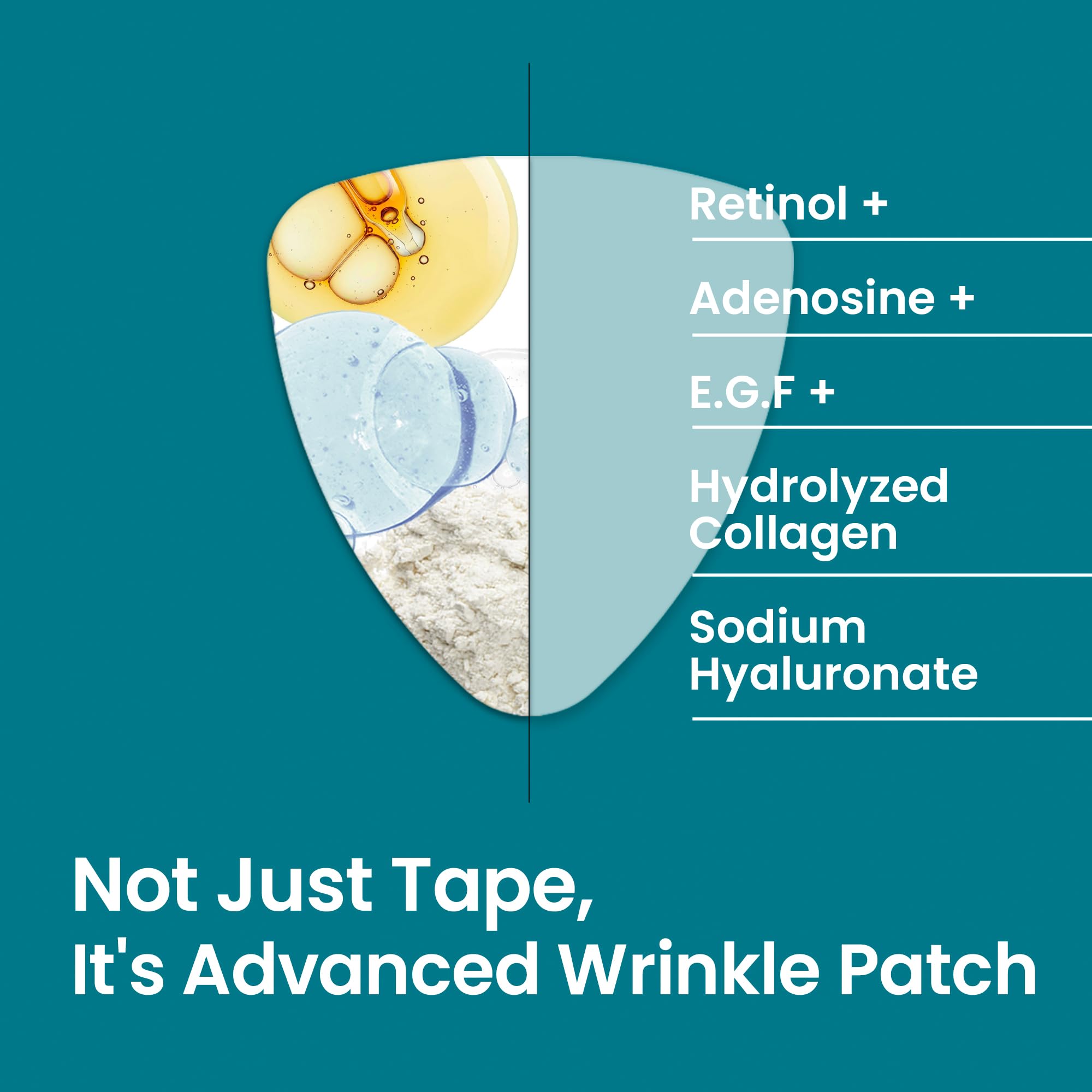 NURIVE Advanced Wrinkle Patches 60ct | Smile Line, Frown Line Wrinkle Patches | Wrinkle Patches for Facial Korean Skin Care | Face Wrinkle Tape Invisible Overnight with Retinol & Collagen