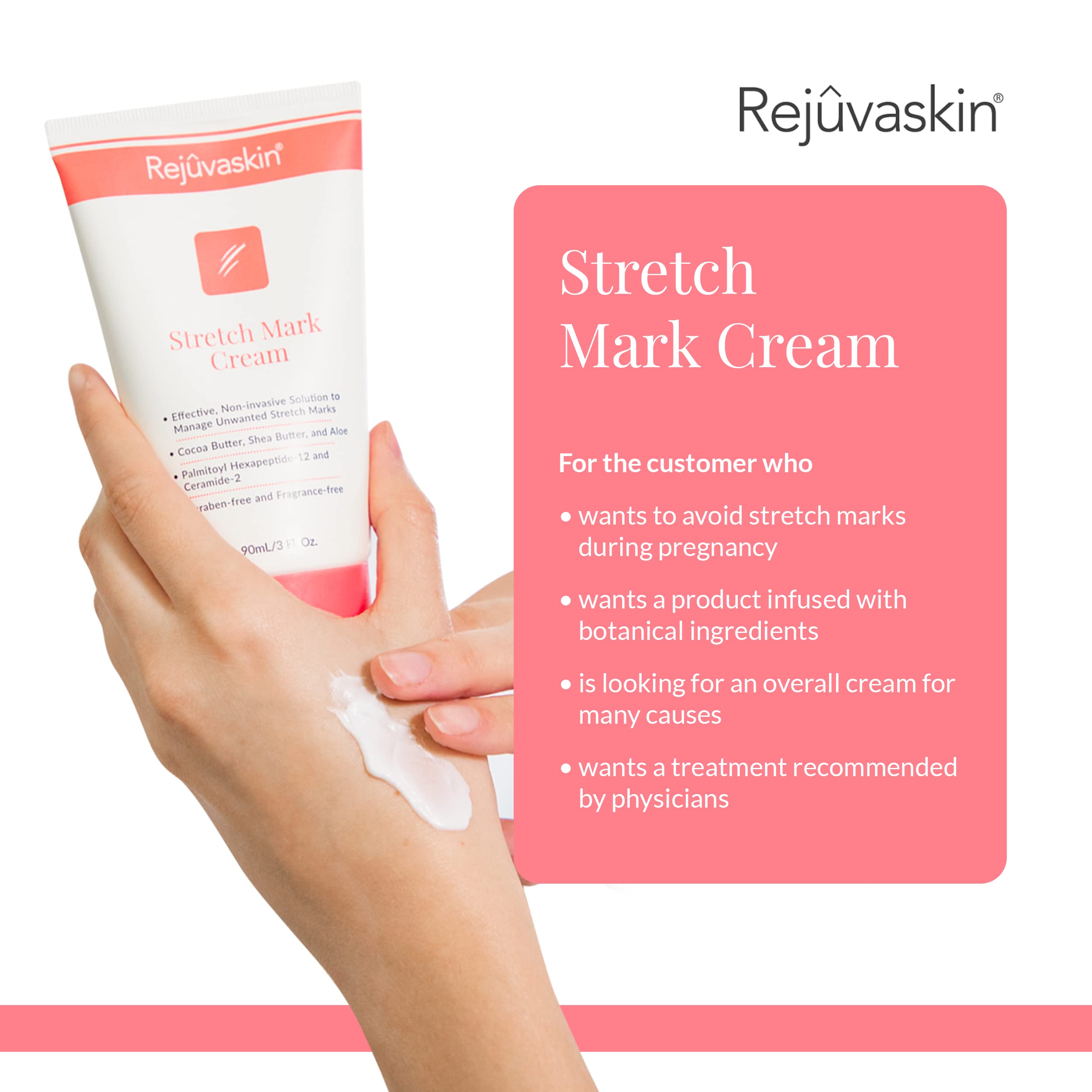 Rejuvaskin Resolve Stretch Mark Cream ‚¬Œ Helps Improve And Prevent Stretch Marks ‚¬Œ Cocoa Butter, Aloe, Shea - 3Fl Oz/90Ml