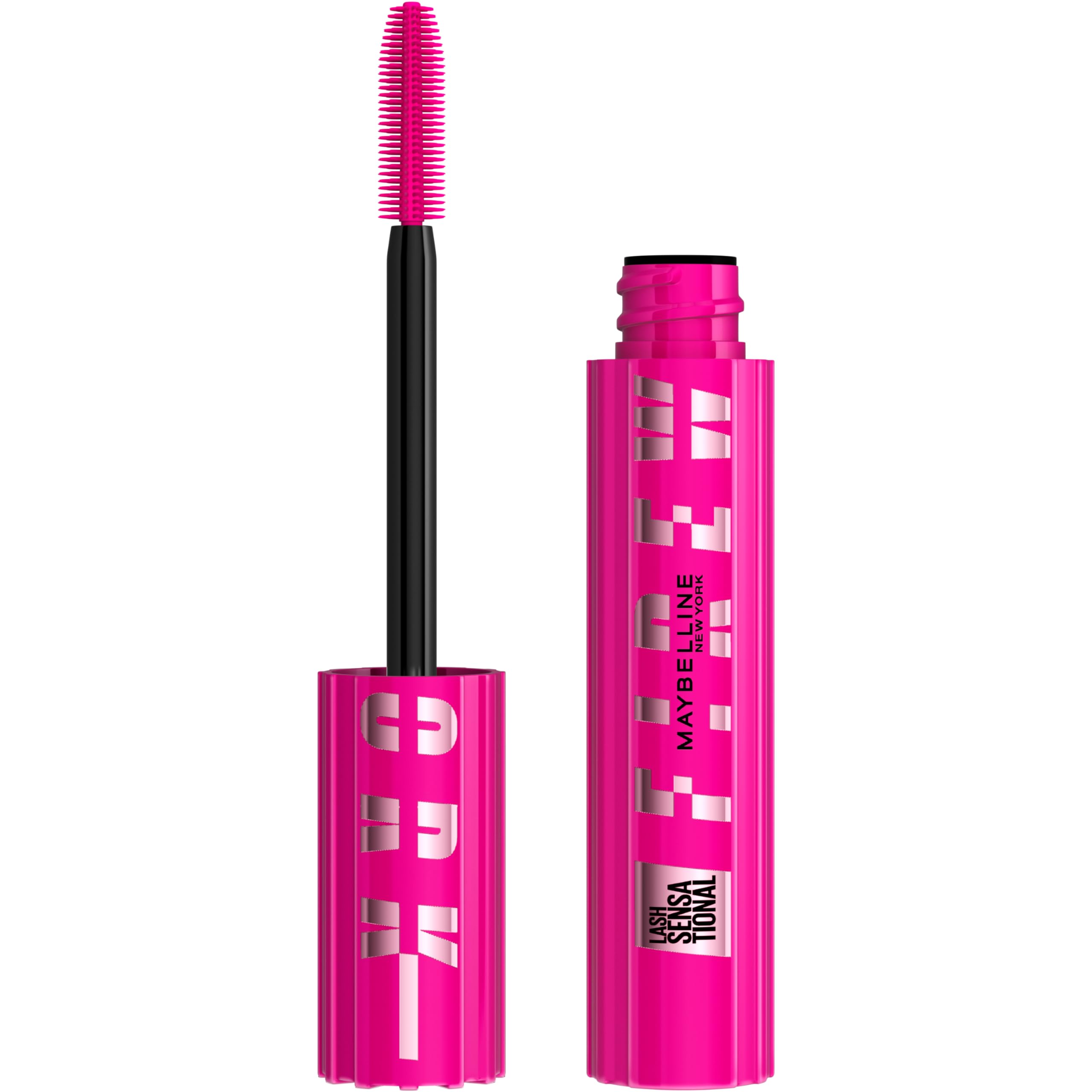 Maybelline Lash Sensational Firework Washable Mascara, Lengthening & Volumizing Mascara for up to 24HR wear, Very Black, 1 Count