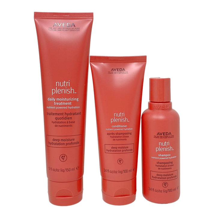 Aveda Limited Edition Nutriplenish Hydrating Essentials Deep Moisture Gift Set - Shampoo, Conditioner and Daily Moiturizing Treatment