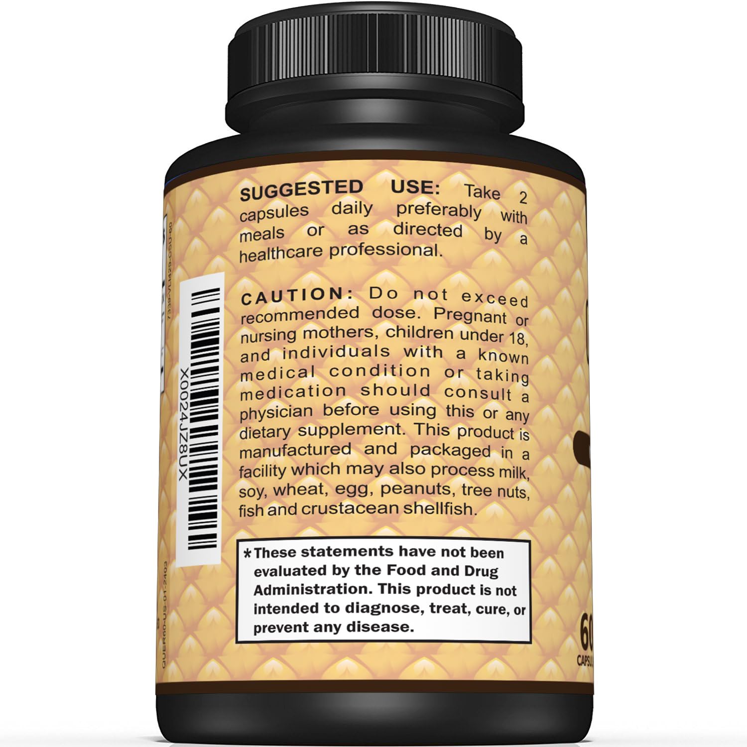 Sunergetic Premium Quercetin & Bromelain Supplement – Powerful Quercetin Bromelain Complex to Help Support Immune System & Seasonal Support – Quercetin 1000mg Per Serving – 60 Capsules