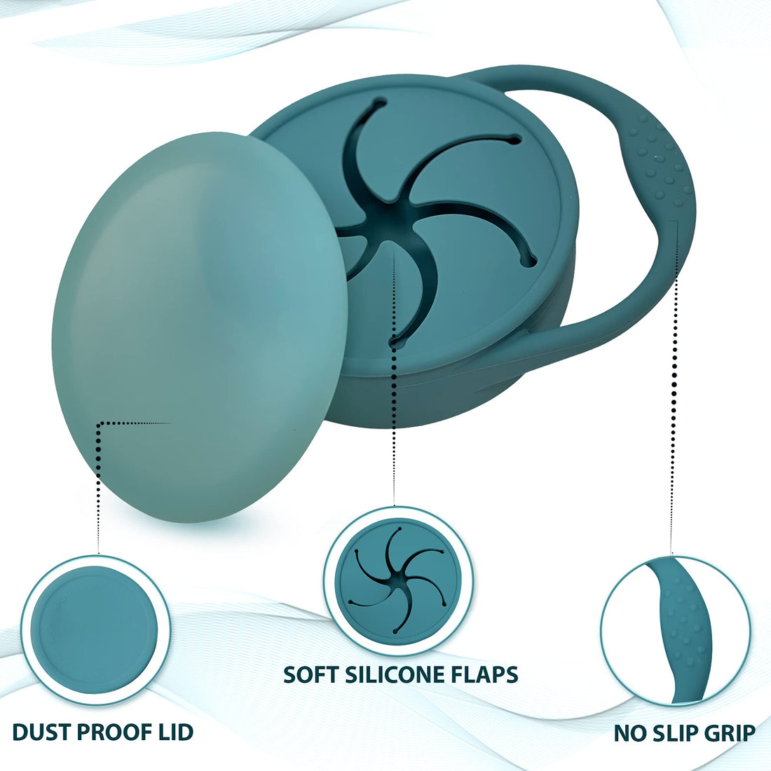 BraveJusticeKidsCo | Snack Attack Snack Cup | Collapsible Silicone Snack Container | Toddler and Baby Snack Catcher Lid (Dusty Rose)