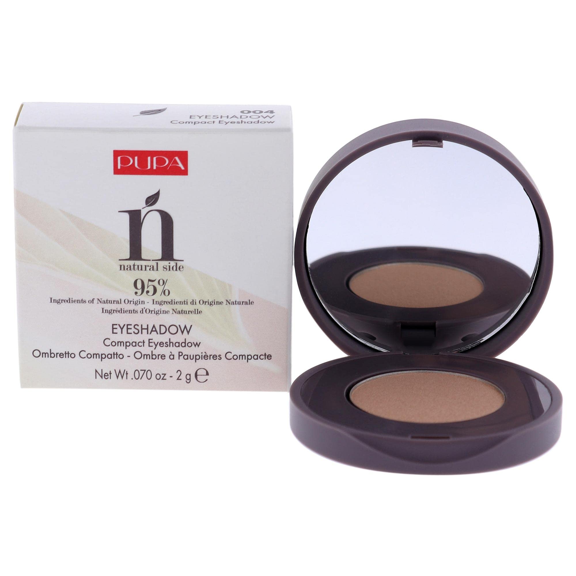 PUPA Milano Natural Side Compact Eyeshadow - 004 Light Gold by Milano for Women - 0.07 oz Eye Shadow (I0111807)