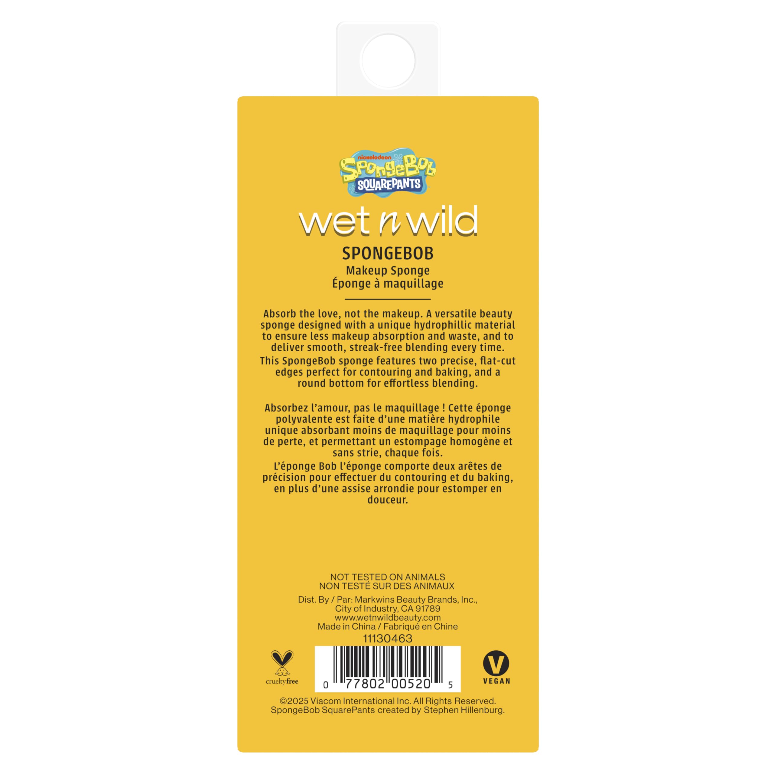 wet n wild Makeup Sponge – 3D Beauty Blender for Foundation, Contouring & Baking – SpongeBob SquarePants Edition