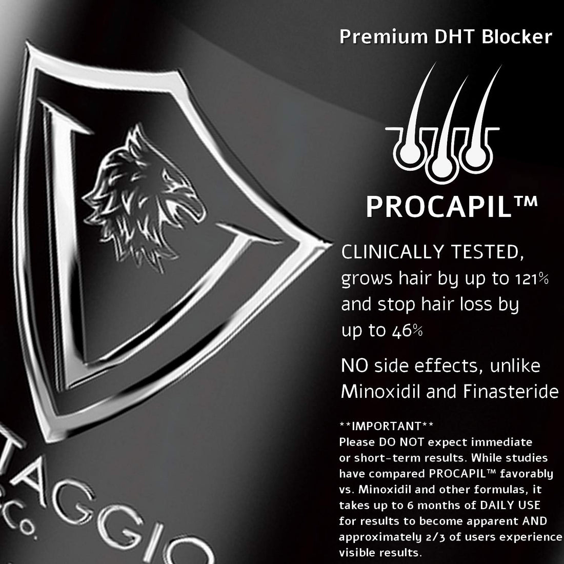 Hair Loss Conditioner for Men – Boosts Hair Growth and Thickening – DHT Blocker Fights Thinning and Alopecia – PROCAPIL Premium Formula with Castor Oil, Shea Butter, Argan Oil, Aloe Vera – 13.5 oz…