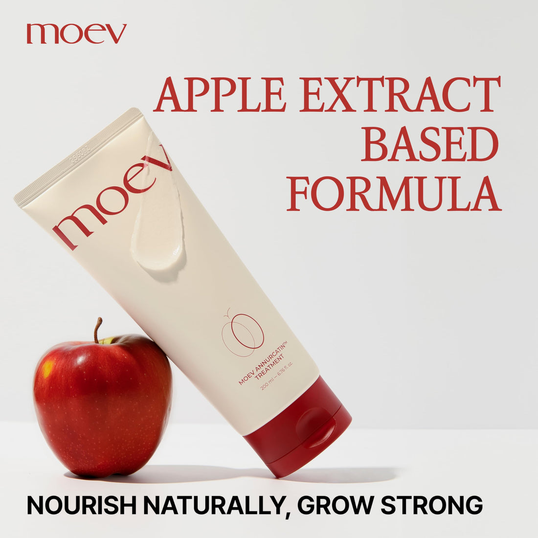 MOEV ANNURCATIN Hair Treatment Mask, Korean Mint Wash-Off Hair Care Mask Apple Deep Damage Conditioner Sulfate-Free with Amino Acids Rose Thickening Moisturizing for Damaged Thin Dry Hair, 6.76 fl.oz.