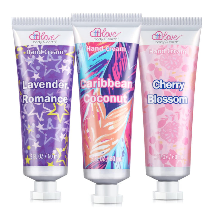 BODY & EARTH Hand Cream Gift Set,Natural Plant Fragrance Hand Lotion with Argan Oil and Glycerin for Women, Travel Size Lotion for Dry Hands Gift Set,Mothers Day GIfts for Mom