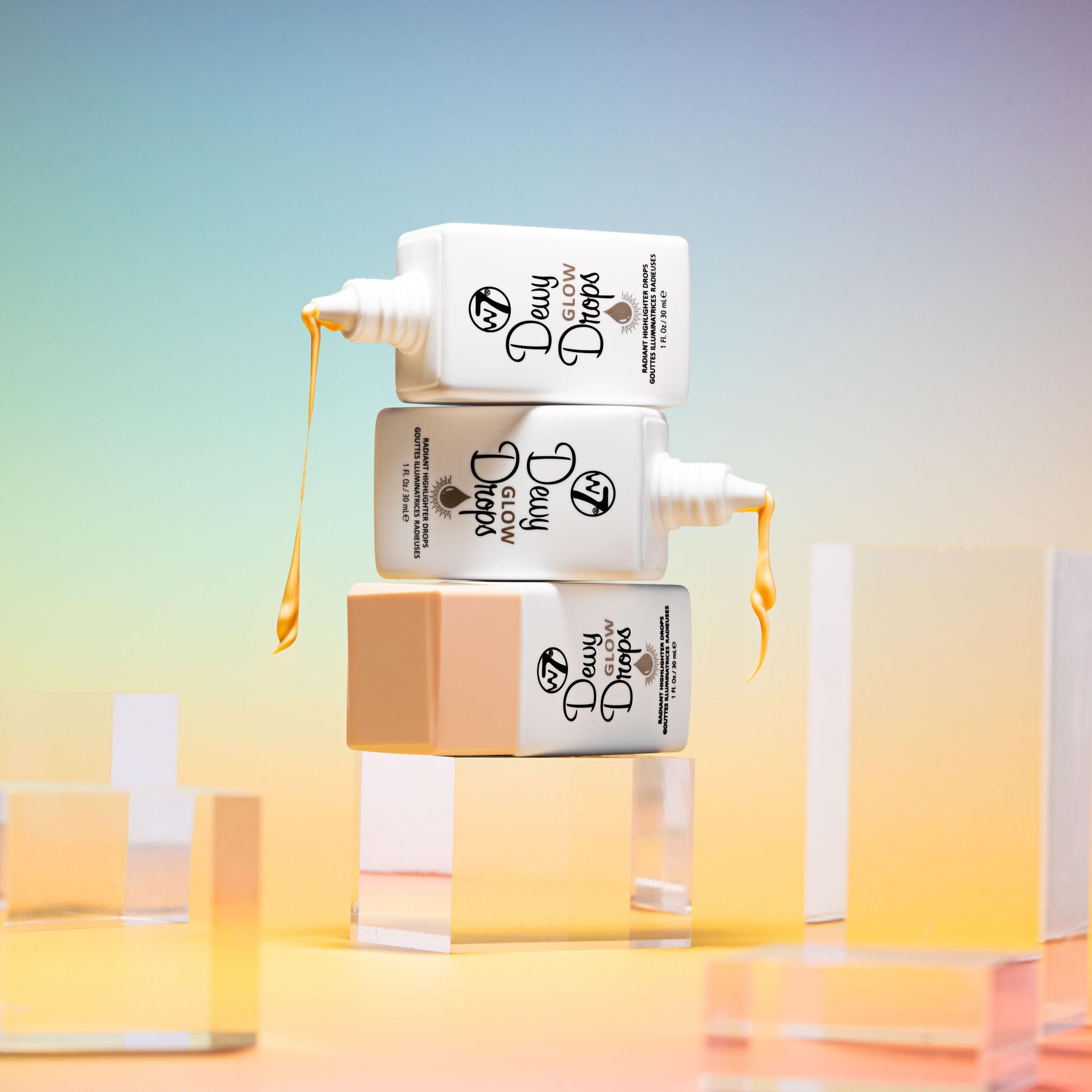 W7 Dewy Glow Drops - Liquid Highlighter Drops For Glowing Skin & A Radiant Finish