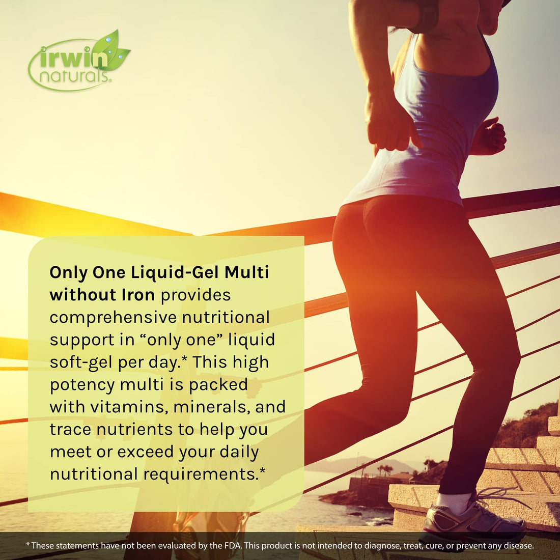 Irwin Naturals Only One Liquid-Gel Multi - 60 Liquid Softgels - No Iron Daily Essential Vitamins, Minerals, Antioxidants, Omega-3 & Green Super Foods