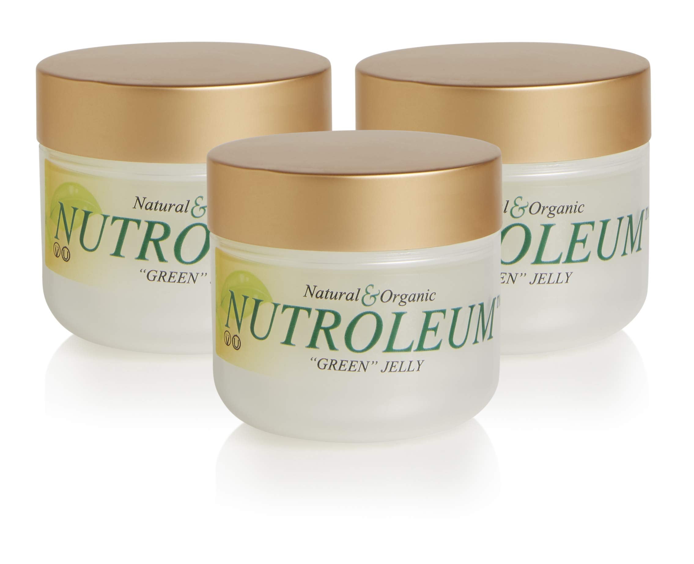 Nutroleum - Natural Petroleum Jelly Alternative - Water Soluble - 3oz Jar (3 Pack)