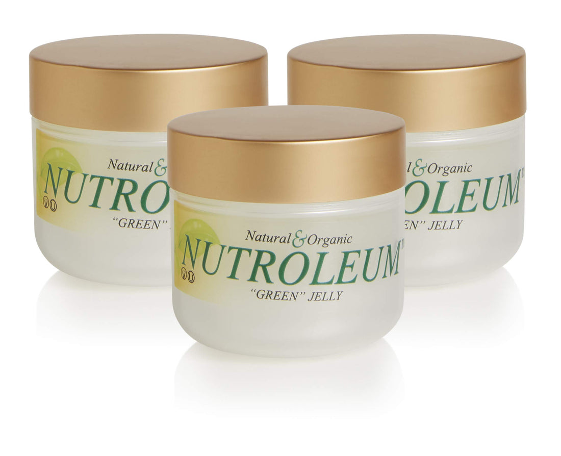 Nutroleum - Natural Petroleum Jelly Alternative - Water Soluble - 3oz Jar (3 Pack)