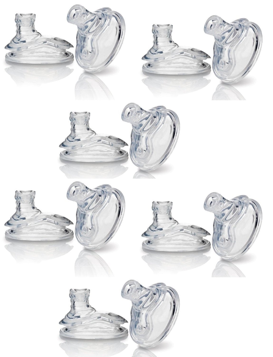 Nuby (6 Packs) 12 Count, Super Spout No Spill Replacement Spouts, Clear