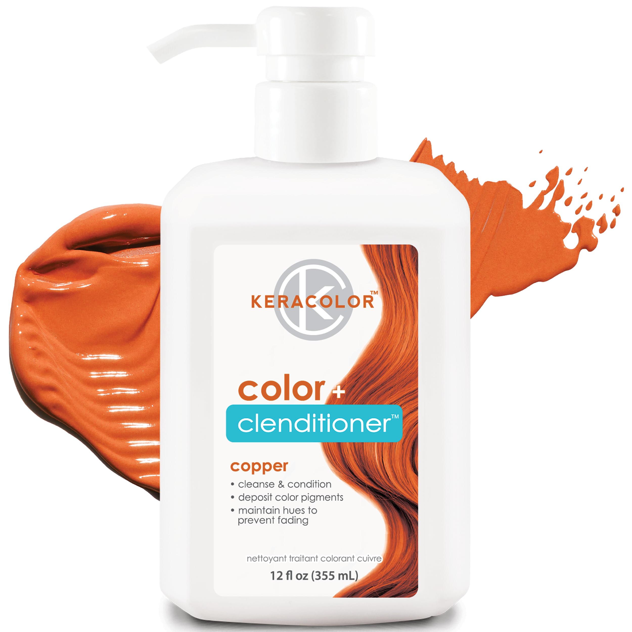 Keracolor Color Plus Clenditioner, Copper, 12 Fluid Ounce