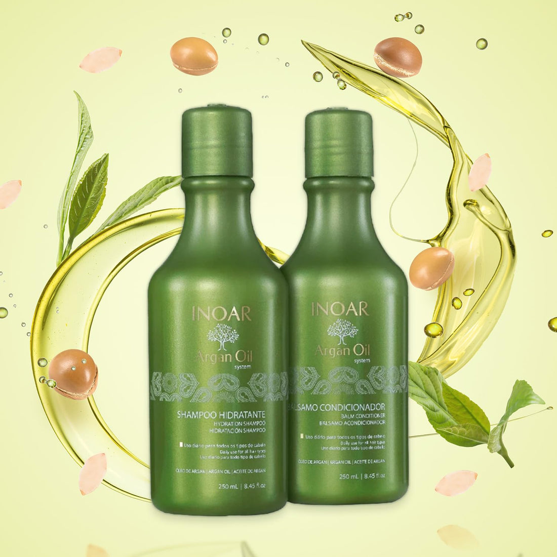 Inoar Professional - Argan Oil Shampoo & Conditioner - 250ml / 8.45oz