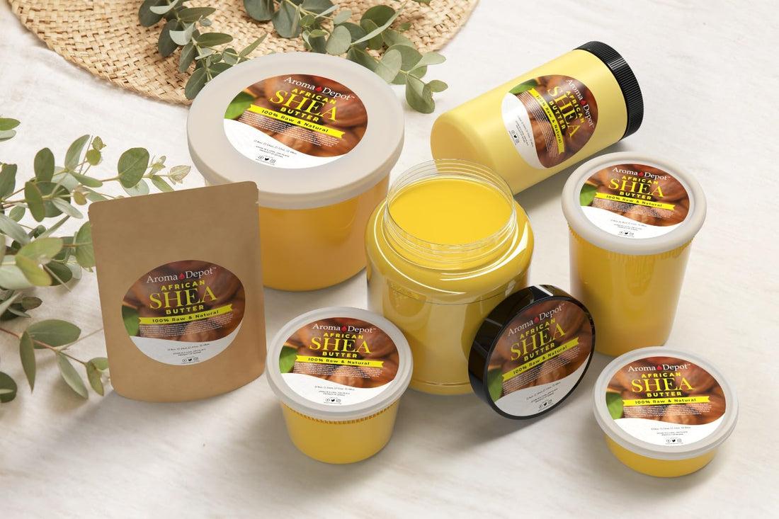 Raw African Shea Butter 12 oz Yellow/Gold Grade A 100% Pure Natural Unrefined Fresh Moisturizing, Ideal for Dry and Cracked Skin. It can be used in the Body, Hair and Face.
