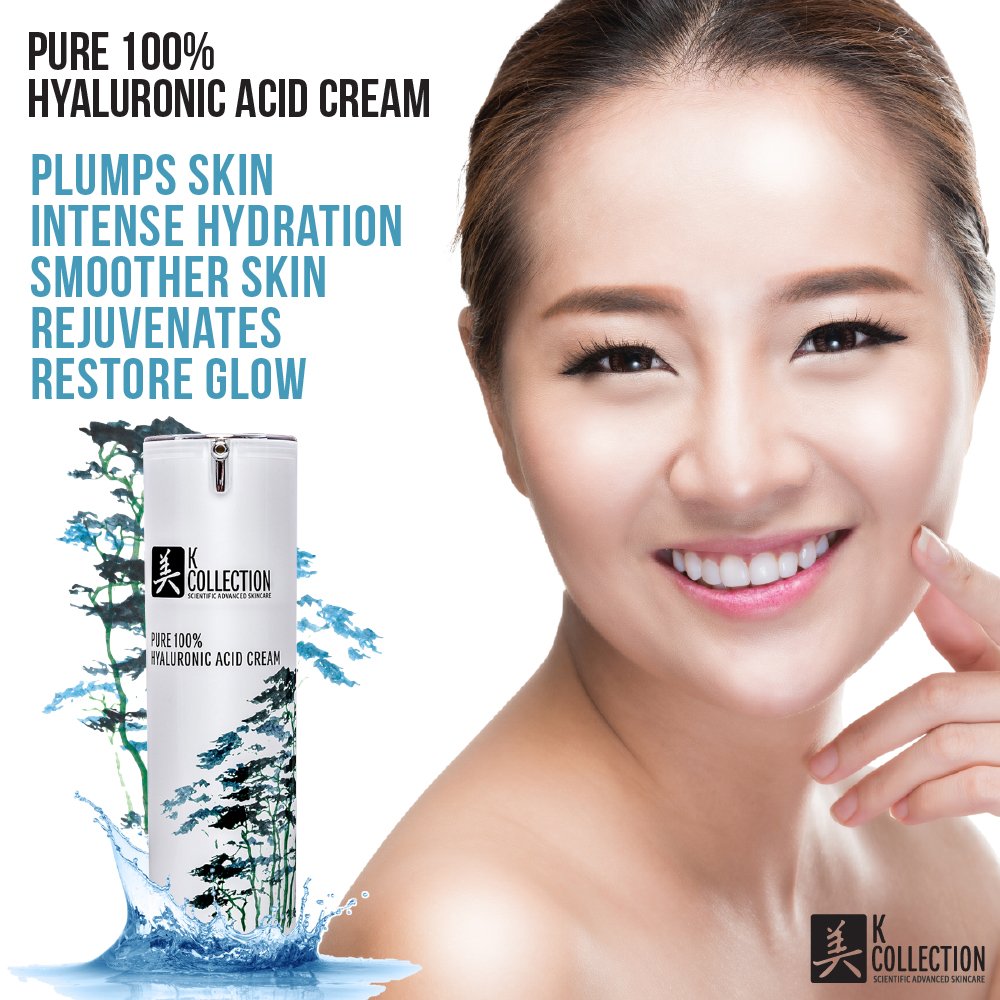 K Collection Pure Hyaluronic Acid Cream for Face | Professional Grade | Korean Inspired Skincare | May Help Smooth the Appearance of Wrinkles & Brightens for More Youthful-Looking Skin |1 fl oz