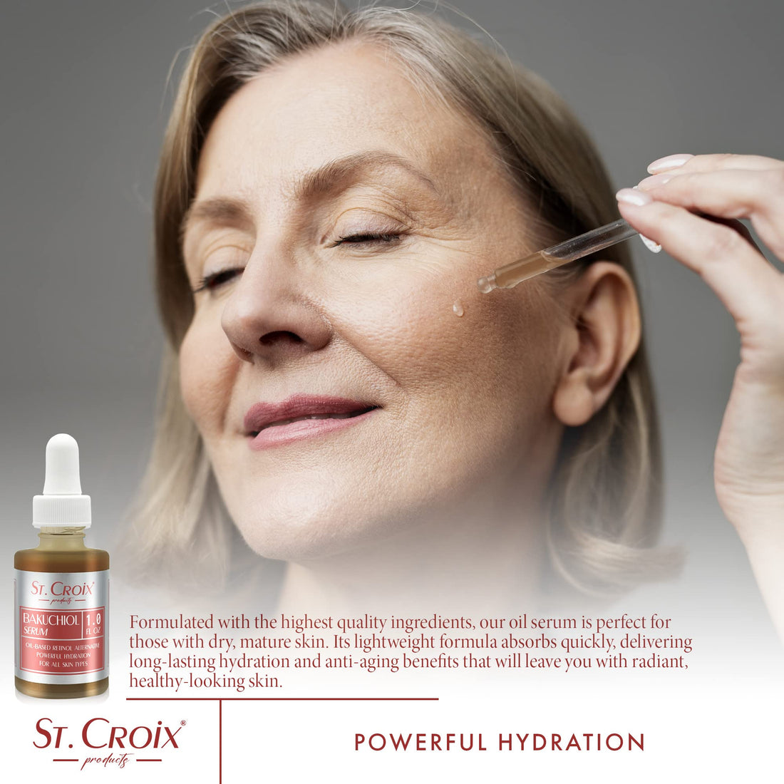 Premium Grade Bakuchiol Facial Oil Serum with Vitamins C & E - Odorless Oil-Based Anti-Aging Serum for Face & Body - Hydrating Retinol Alternative - 1 oz