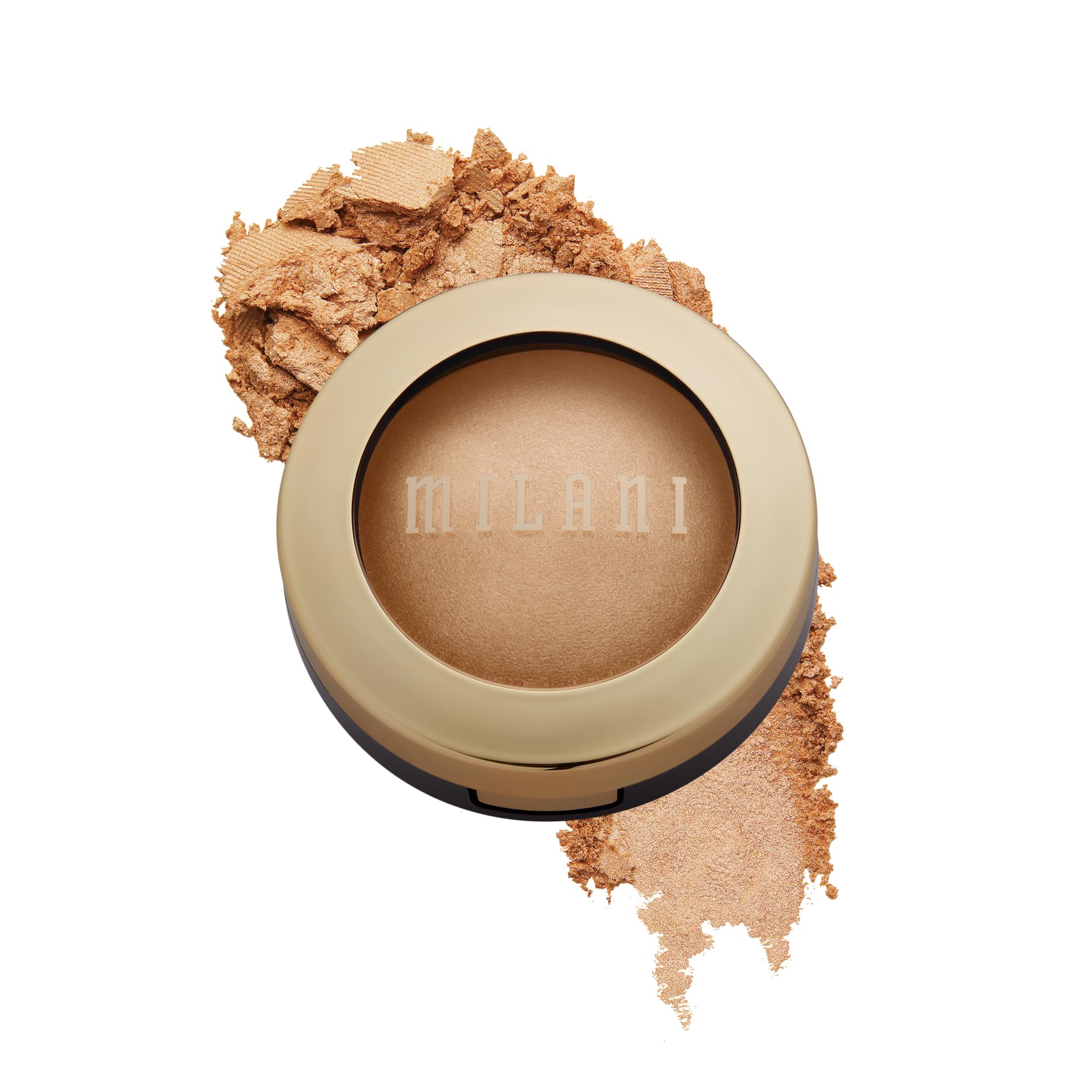 Milani Baked Highlighter - Champagne D'oro, Cruelty-Free Powder Highlighter, Highlight Face for a Shimmery or Matte Finish, 0.25 Ounce