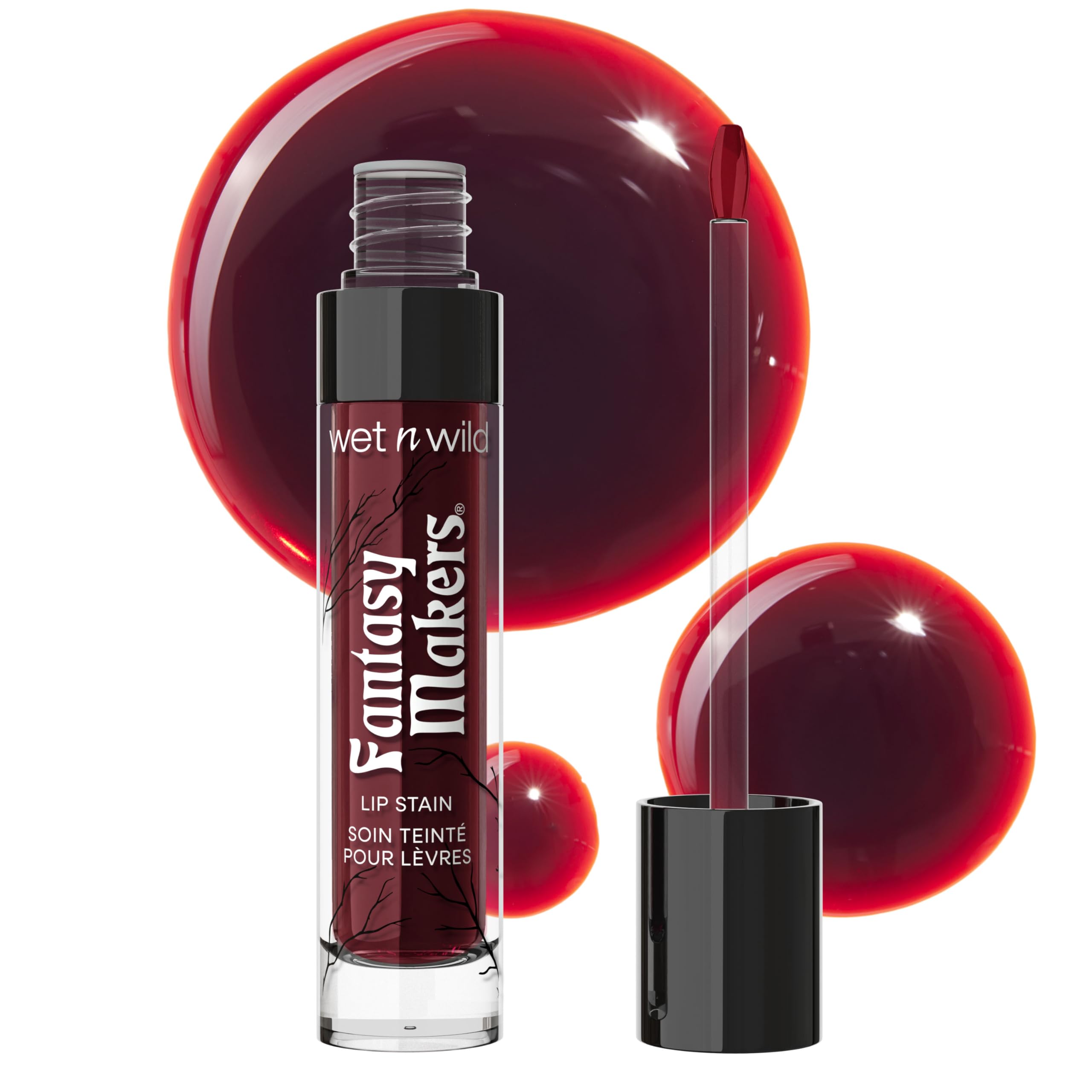 wet n wild Halloween Fantasy Makers Lip Stain, Long lasting Buildable Color, Weightless Formula, Cruelty-Free - Vampire's Bite