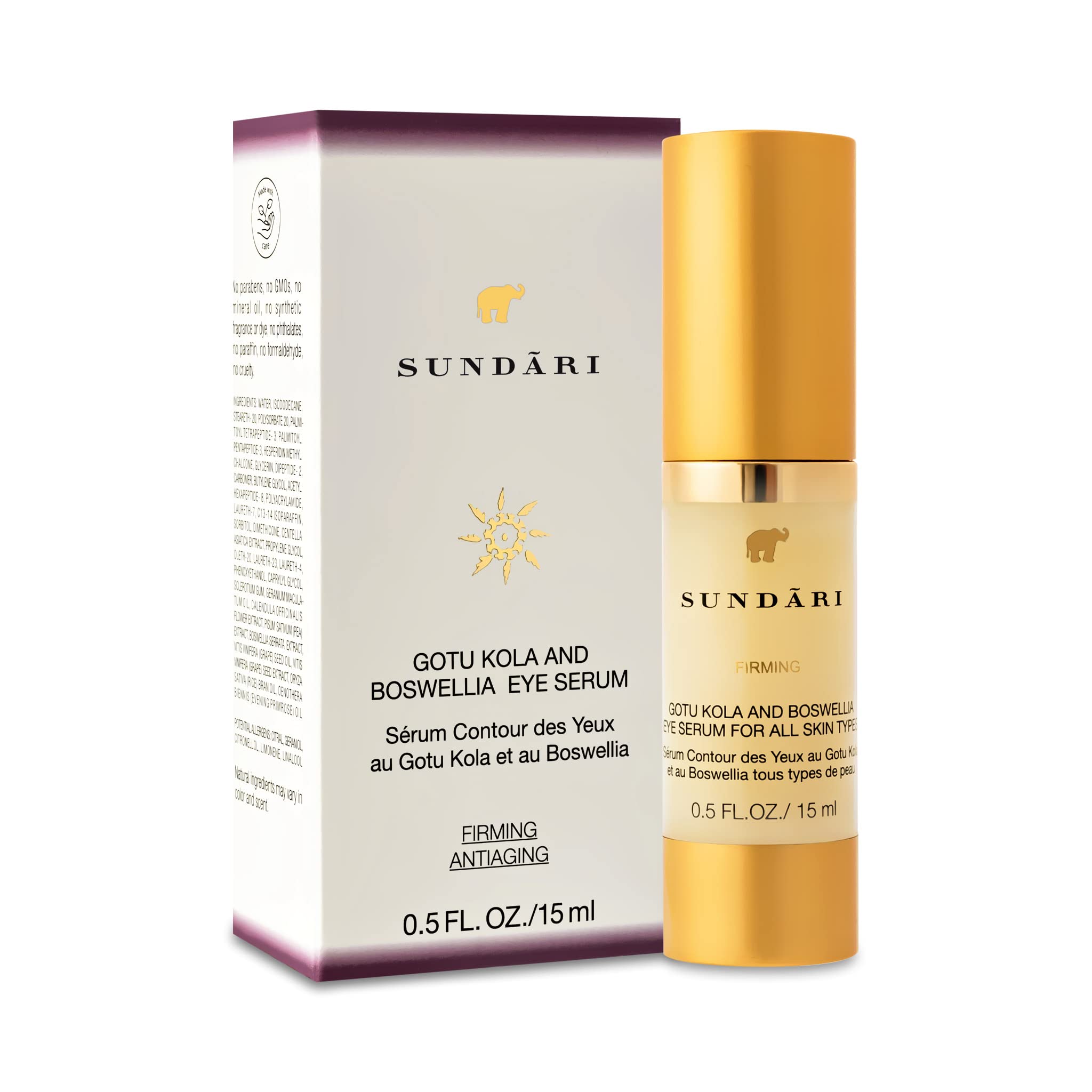 Sundari Gotu Kola and Boswellia Firming Eye Serum, 0.5 Ounce